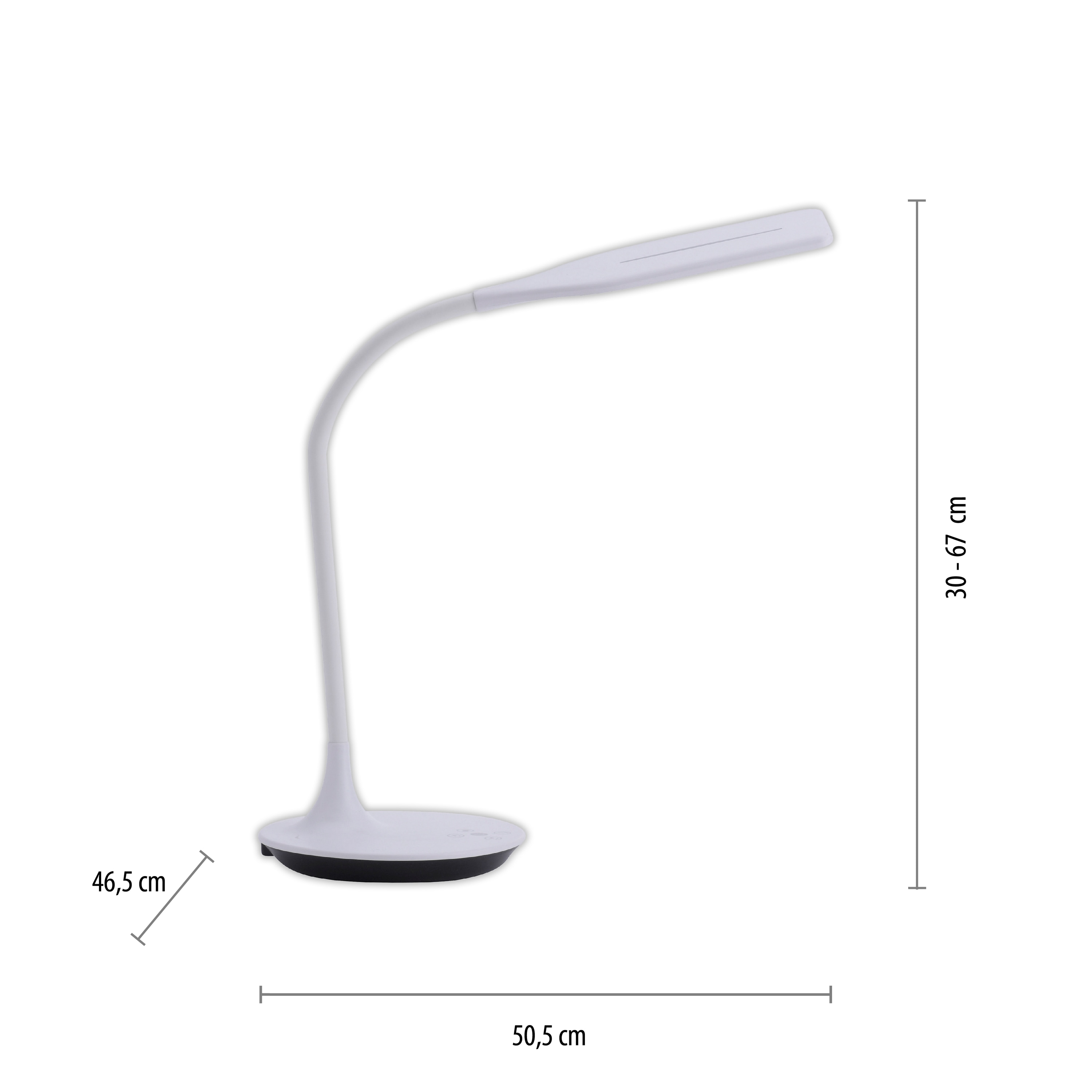 JUST LIGHT LED-Tischleuchte 13061-16 weiß, 5 W, 600 lm, CCT 