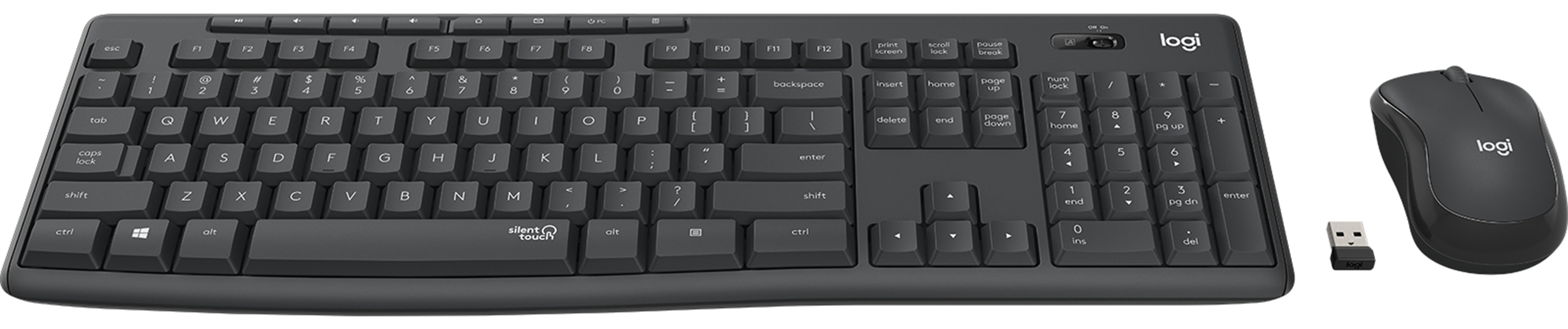 LOGITECH Tastatur- und Mausset MK295 Silent Combo