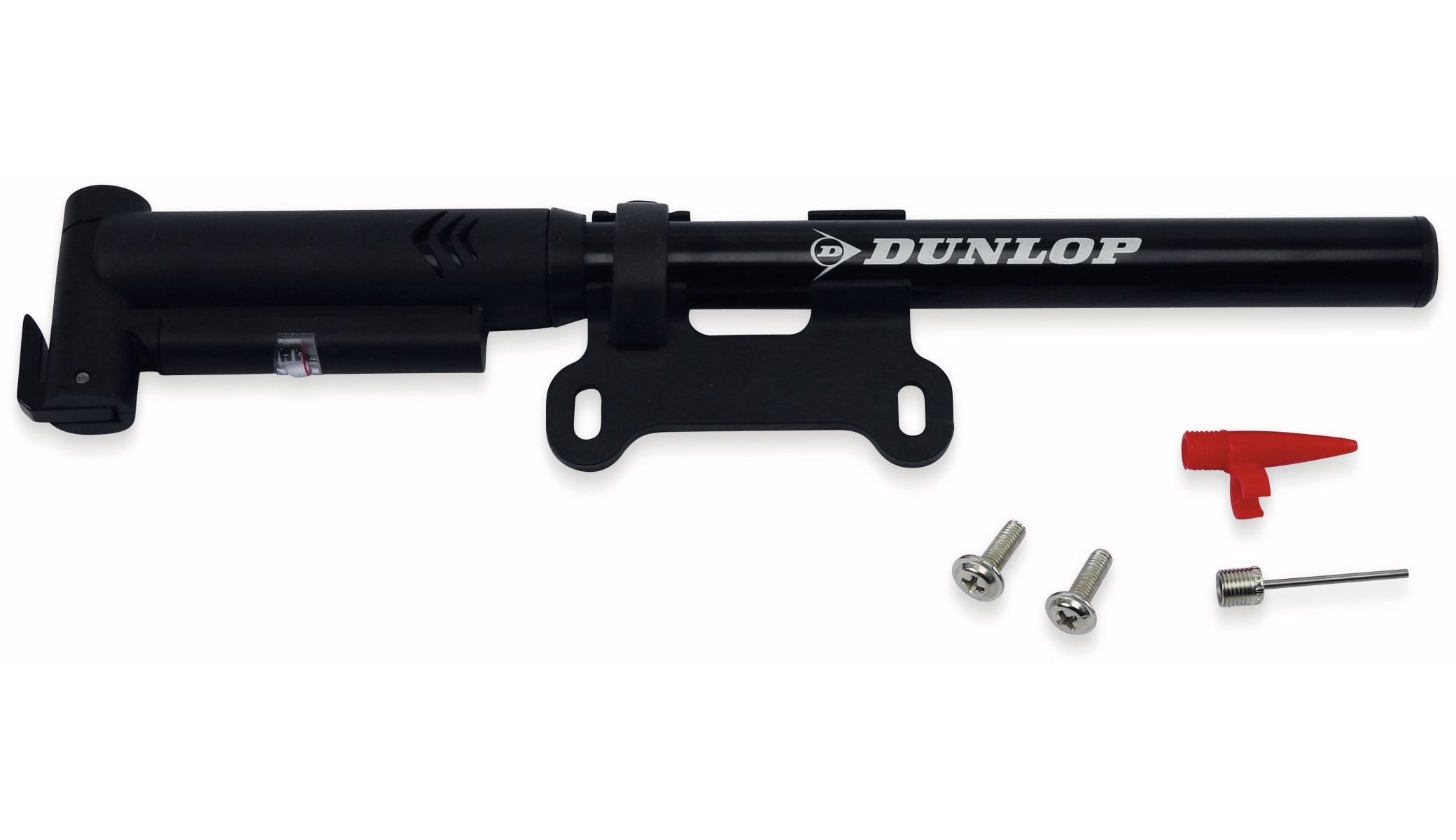 DUNLOP Fahrrad-Minipumpe 17050, mit analoger Druckanzeige