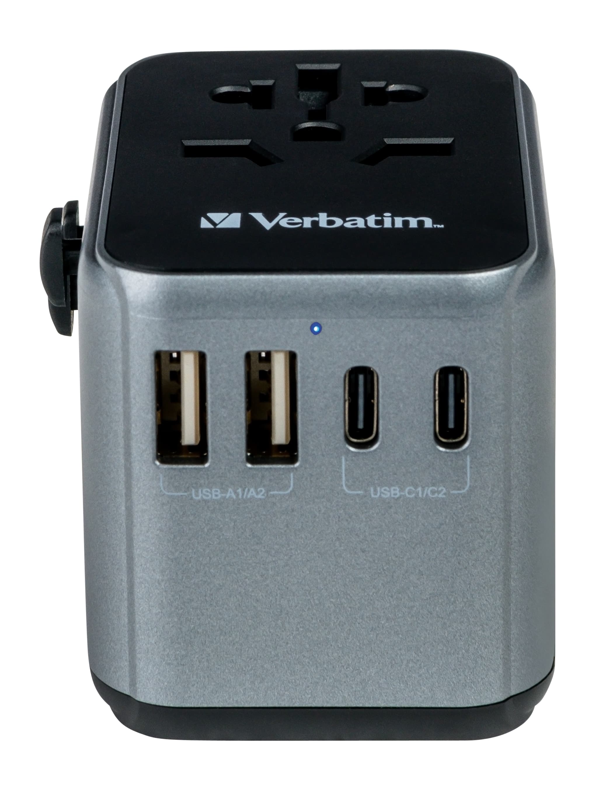 VERBATIM Universal-Reise-Adapter UTA-03, 1x Stromstecker, 2x USB-A, 3x USB-C