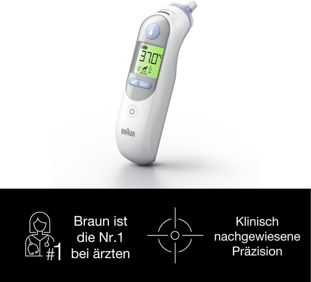 BRAUN Fieberthermometer IRT 6520, ThermScan 7, weiß