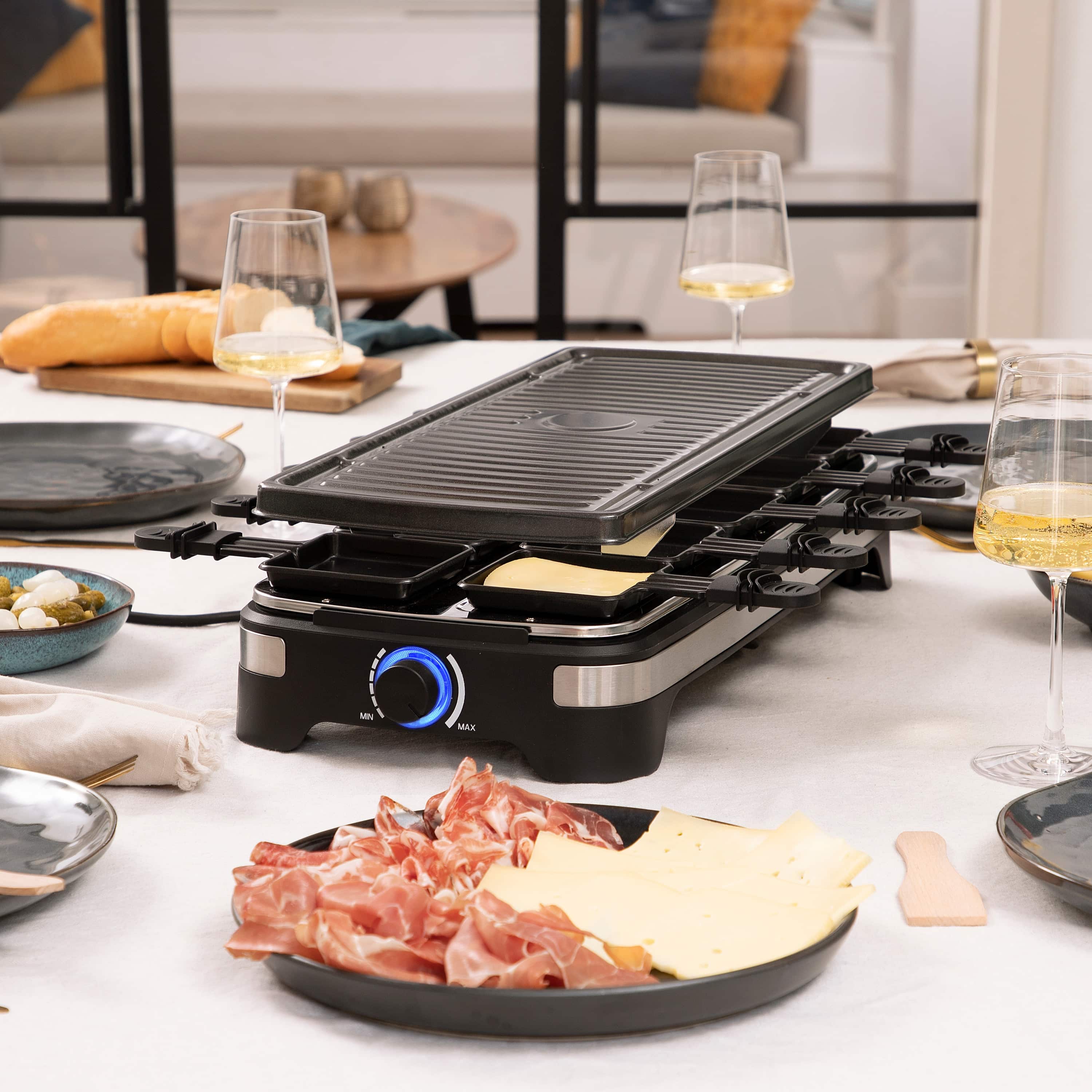 PRINCESS Raclette 10, 1500 W, 10 Personen, regelbares Thermostat