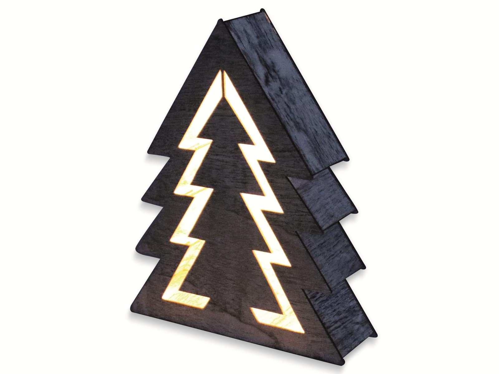 Deco-Holz Baum mit 10 LEDs, GT-TT-01, weißbraun