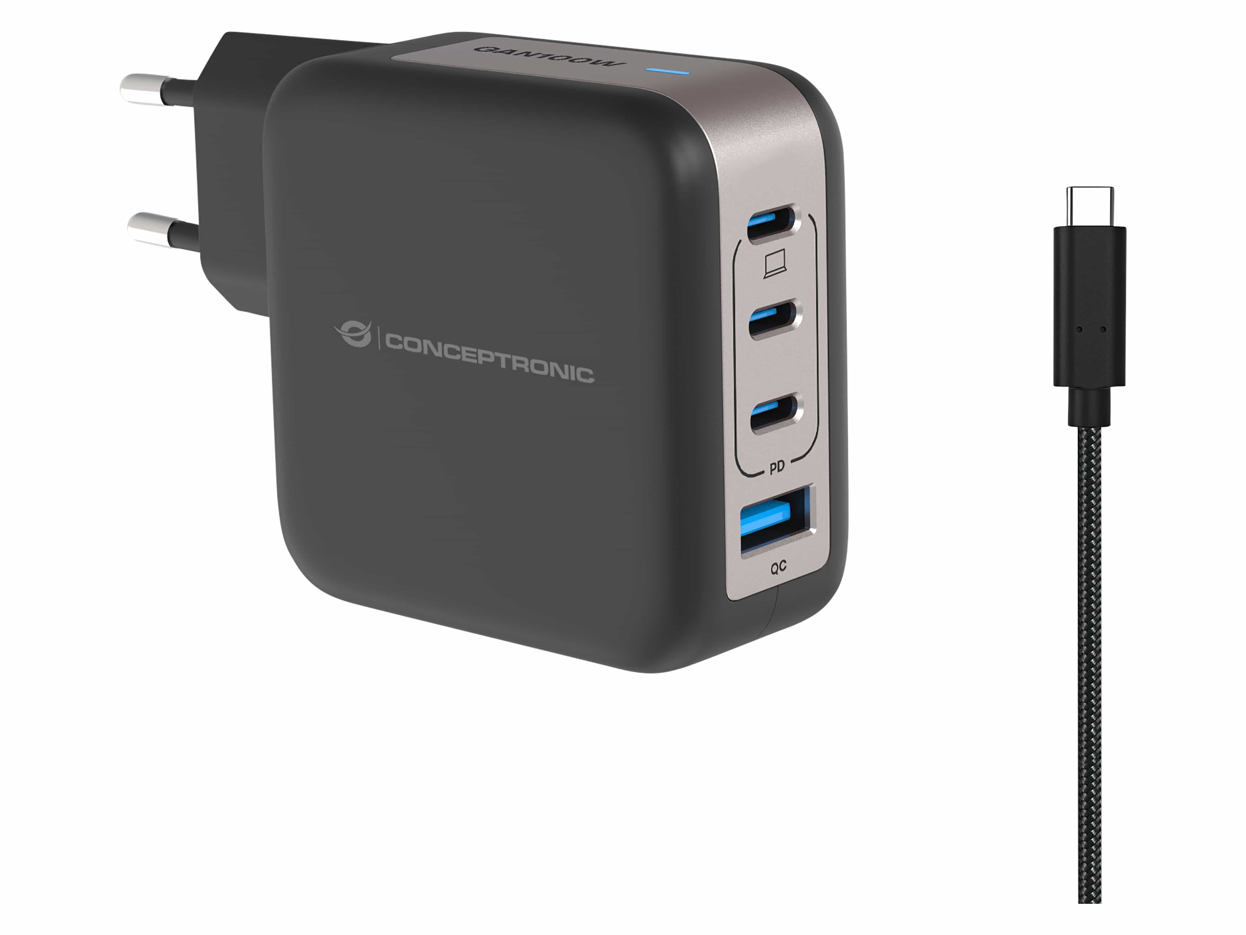 CONCEPTRONIC USB-Ladegerät ALTHEA18B 3x USB-C USB-A 100W