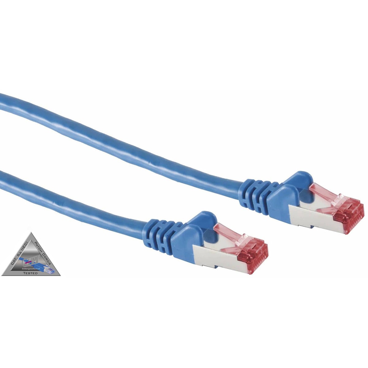 S-IMPULS CAT.6A Patchkabel, halogenfrei, 15 m, blau