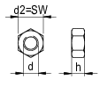 REISSER Sechskant-Mutter, M12, DIN 934, SW19, 50 St