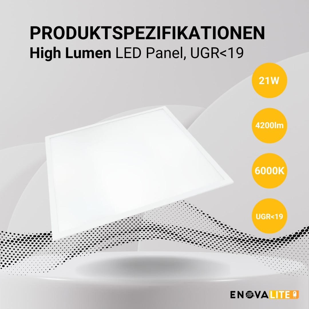 ENOVALITE LED-Panel, 21 W, 4200 lm, EEK: B, 620x620 mm, 6000 K