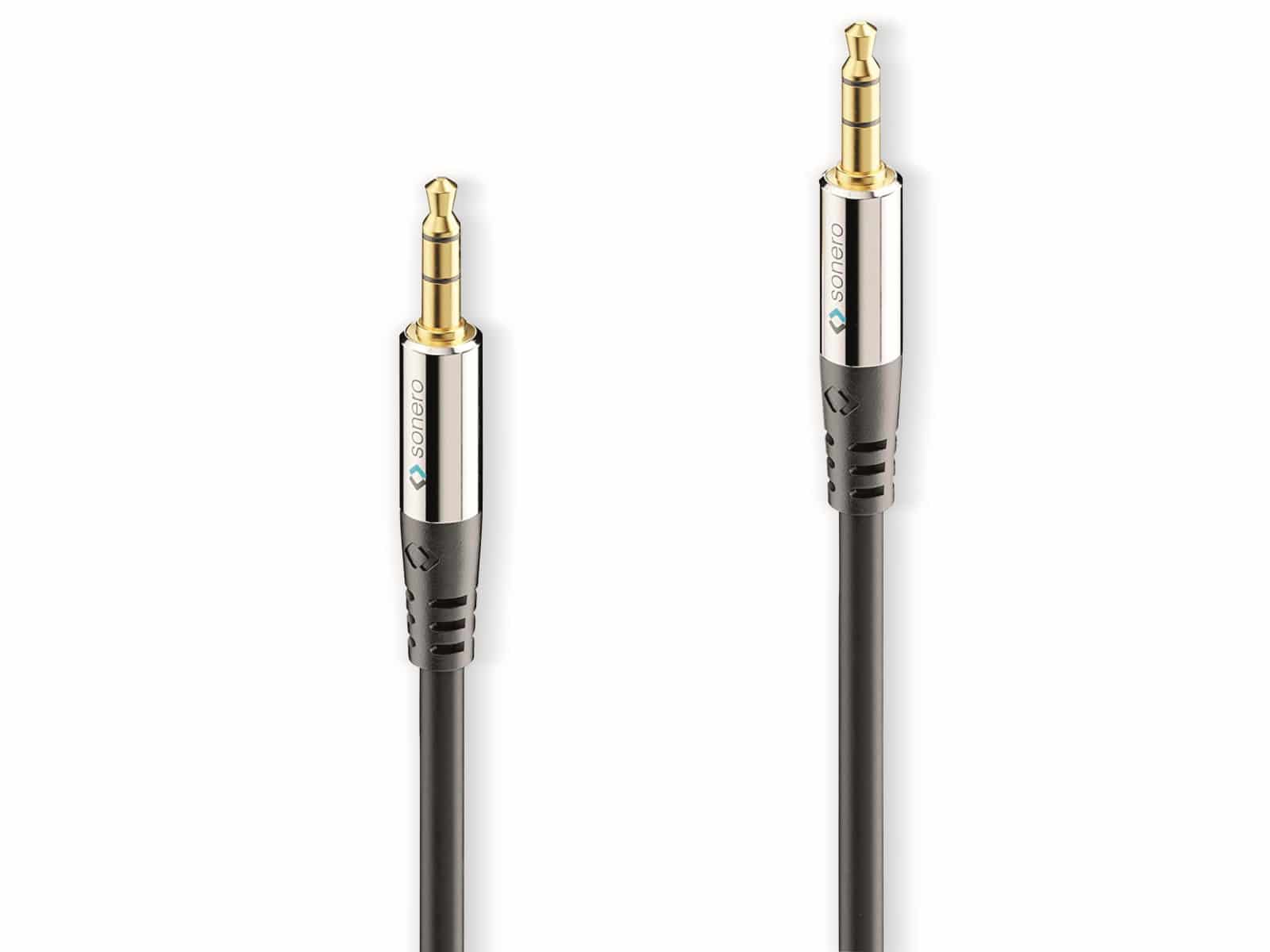 SONERO Klinkenkabel, 3,5 mm, Stereo, 12,5 m, schwarz