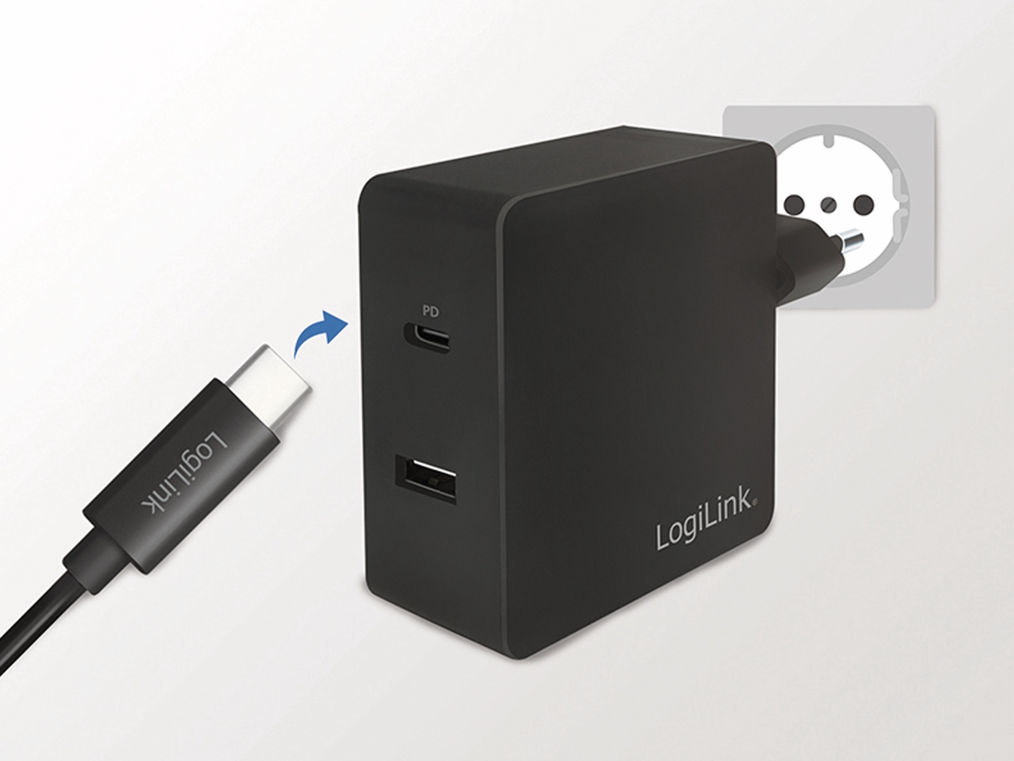 LOGILINK USB-C Ladekabel PA0224, 1,8 m, zu Microsoft Surface, schwarz