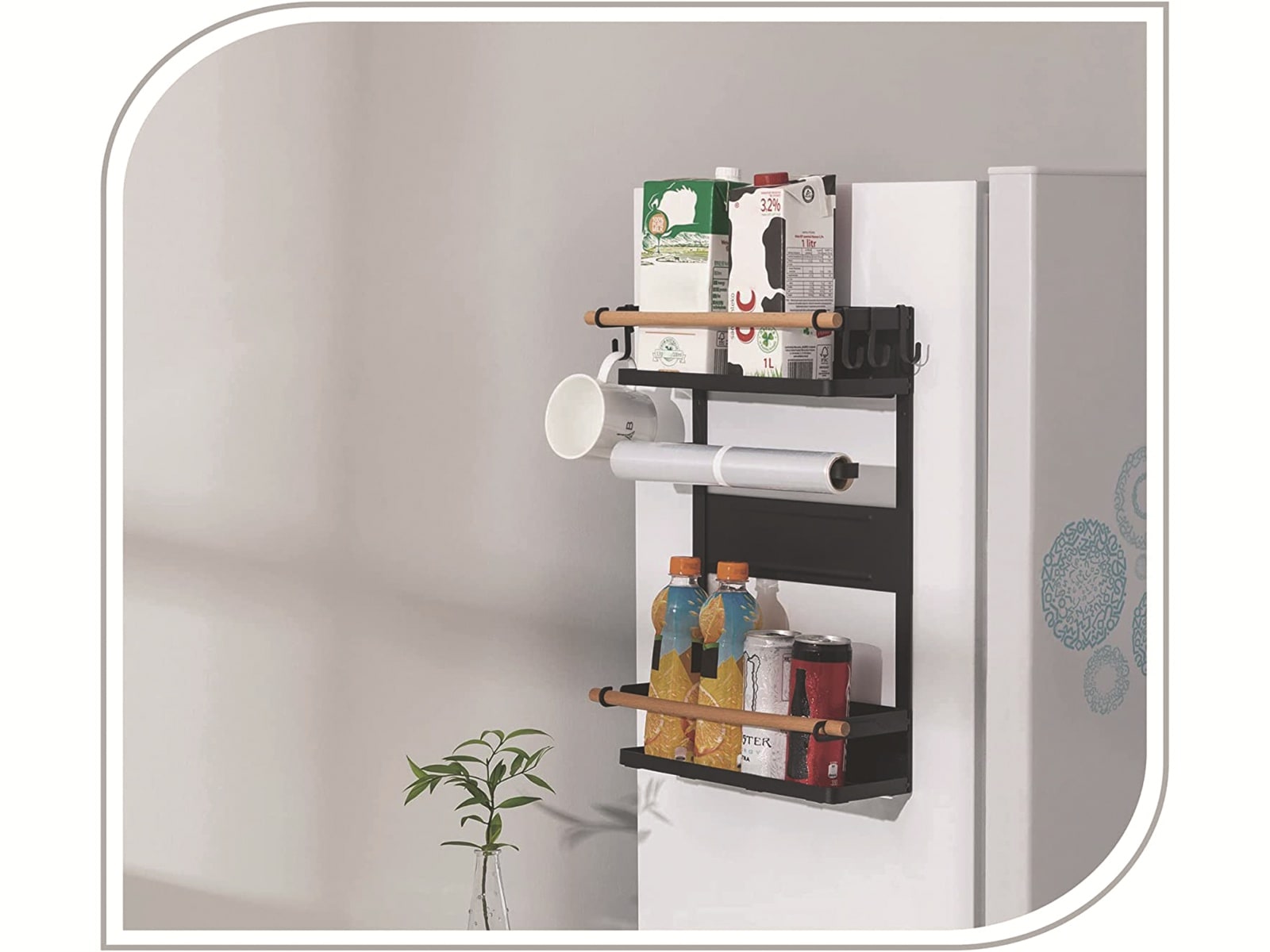 PUREMOUNTS Magnetisches Seitenregal PM-SHELF-MSM-10, schwarz