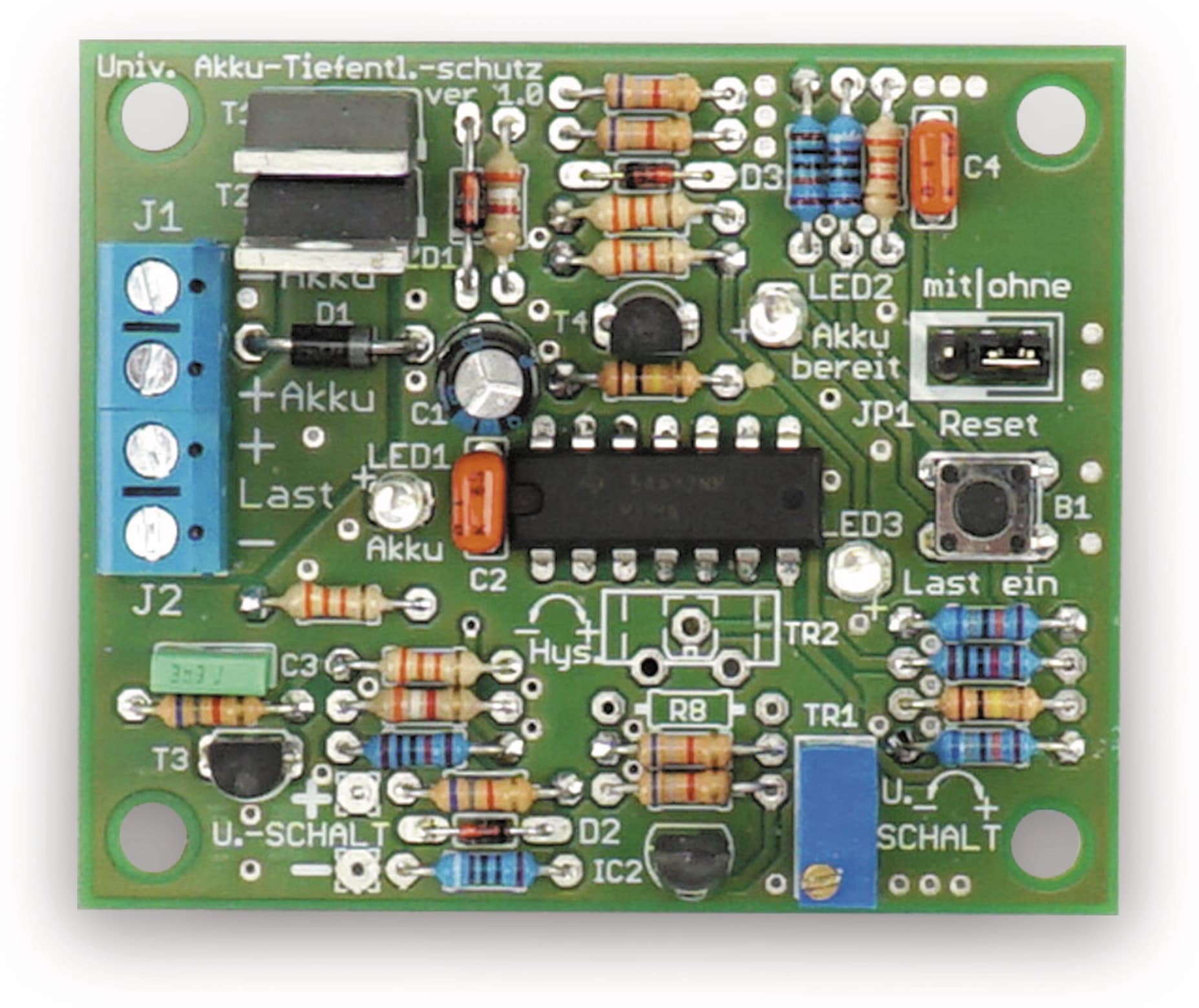 Bausatz Universal Akku-Tiefentladeschutz V1.0