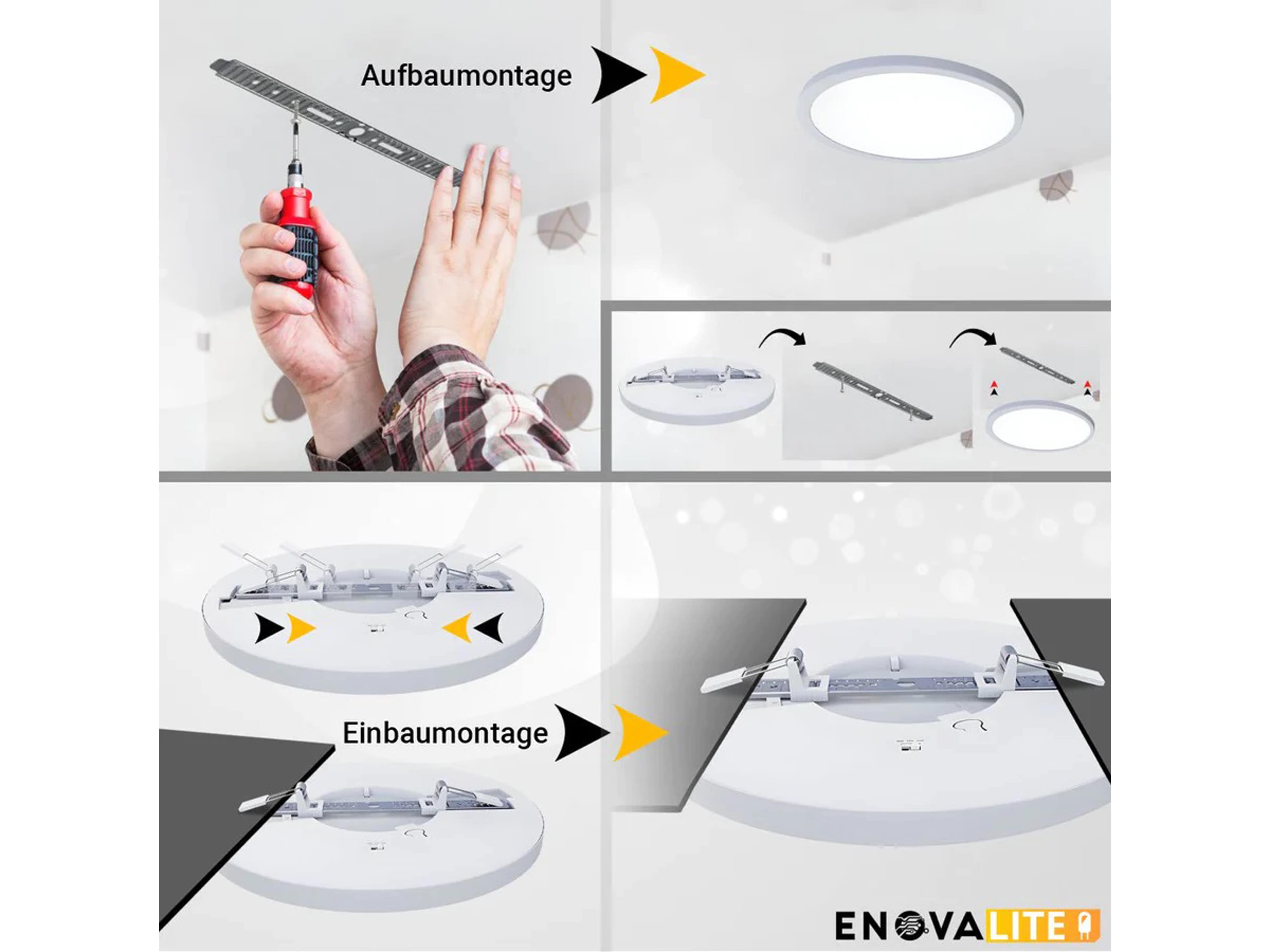 ENOVALITE LED-Panel, EEK: F, 18W, 1880lm, CCT, ø225