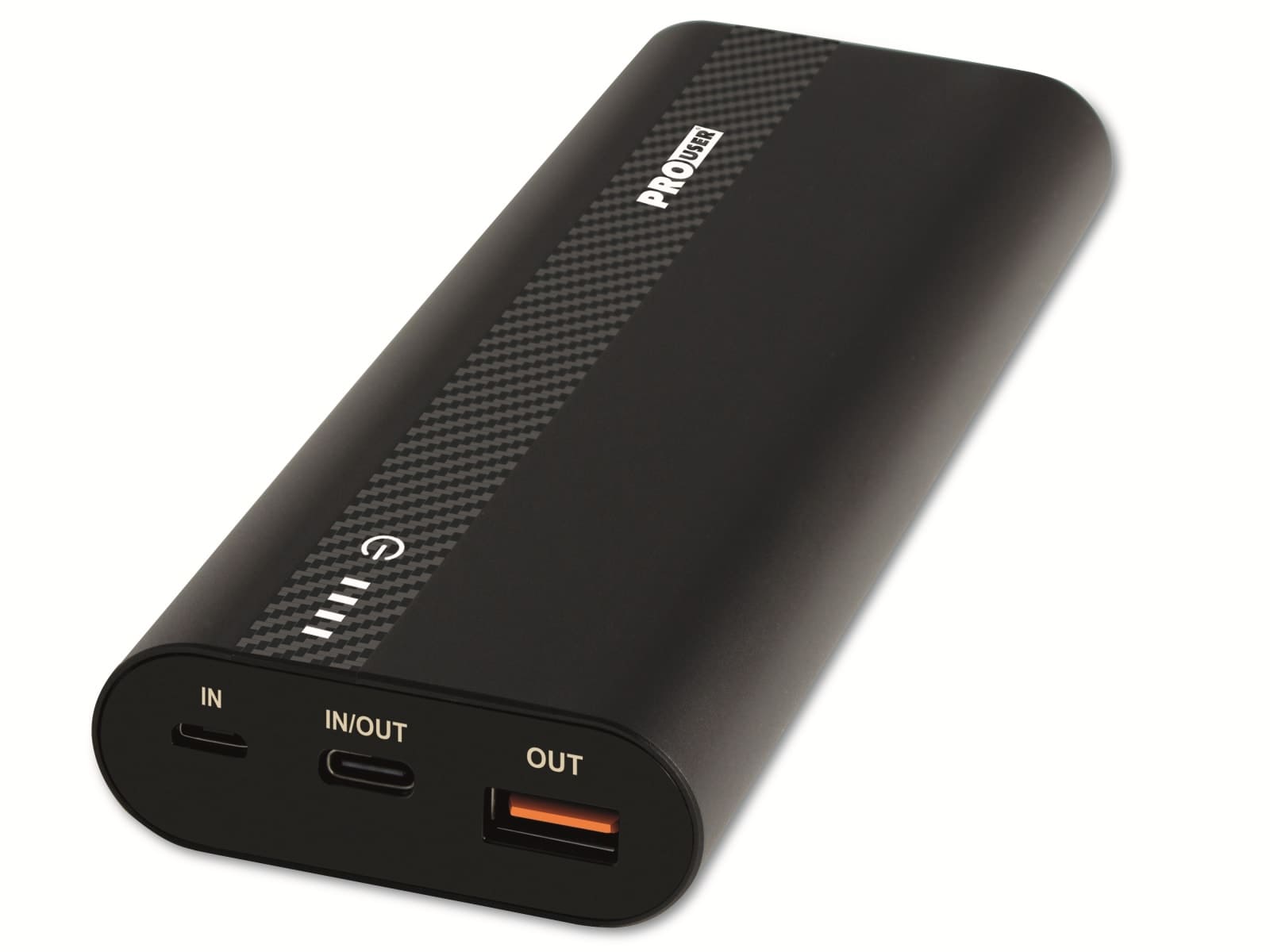 PROUSER USB Powerbank PRO USER 20178, 20.000 mAh, 18W, schwarz