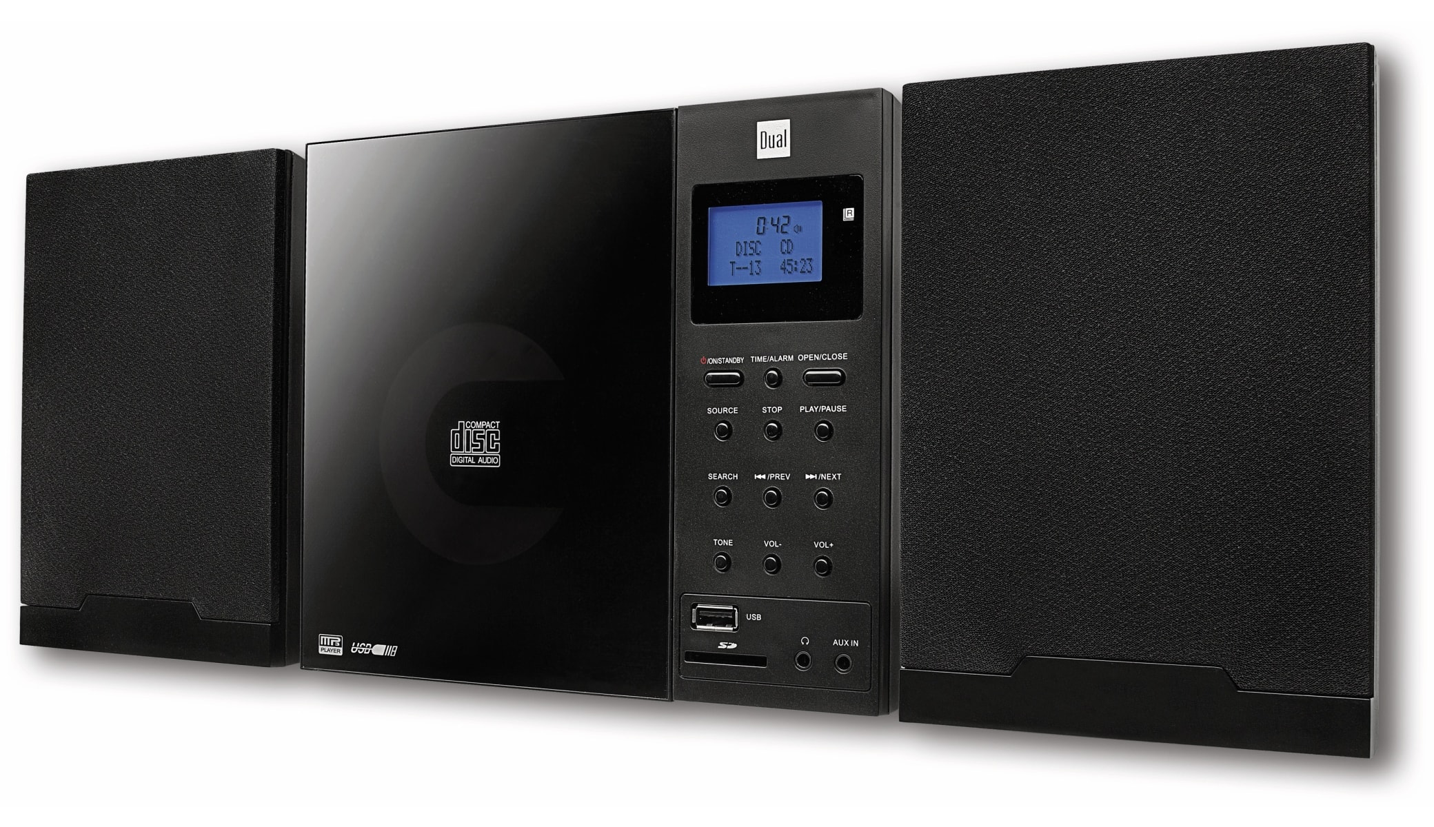 Dual Kompaktanlage mit CD-MP3, USB- und SD VERTICAL 151, B-Ware