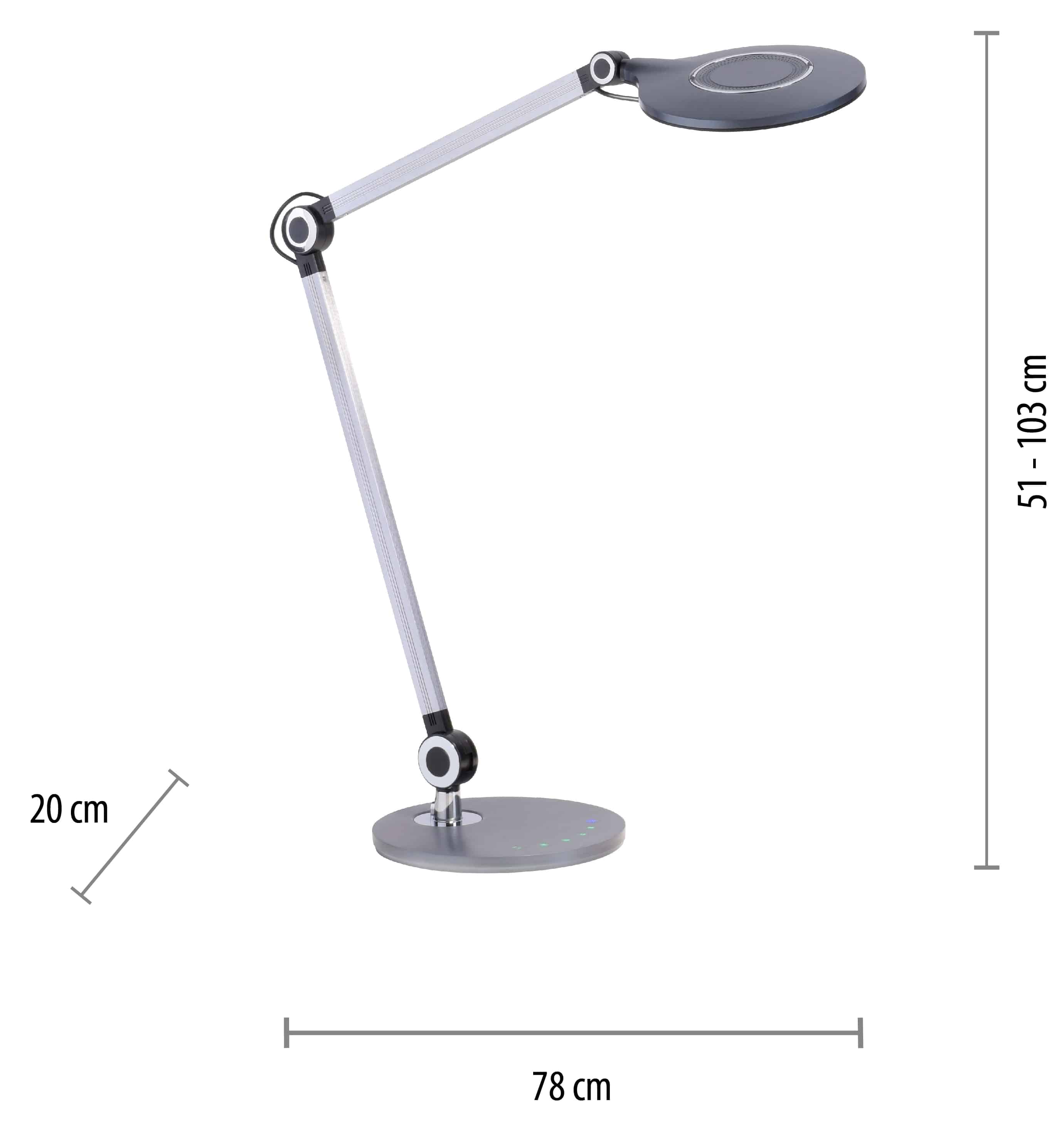 JUST LIGHT LED-Tischleuchte 14418-18 schwarz, 6,6 W, 930 lm, CCT 