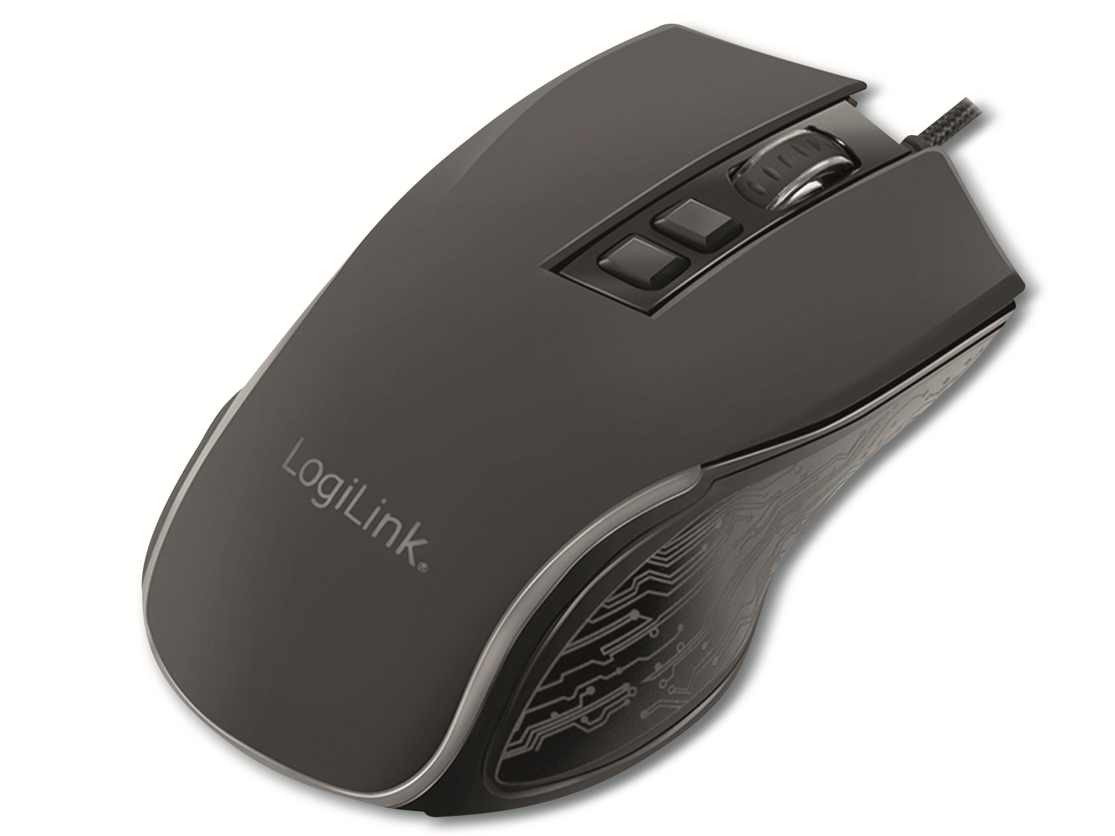 LOGILINK USB-Gaming-Maus ID0207, 1200/1800/2400/3600 dpi, schwarz