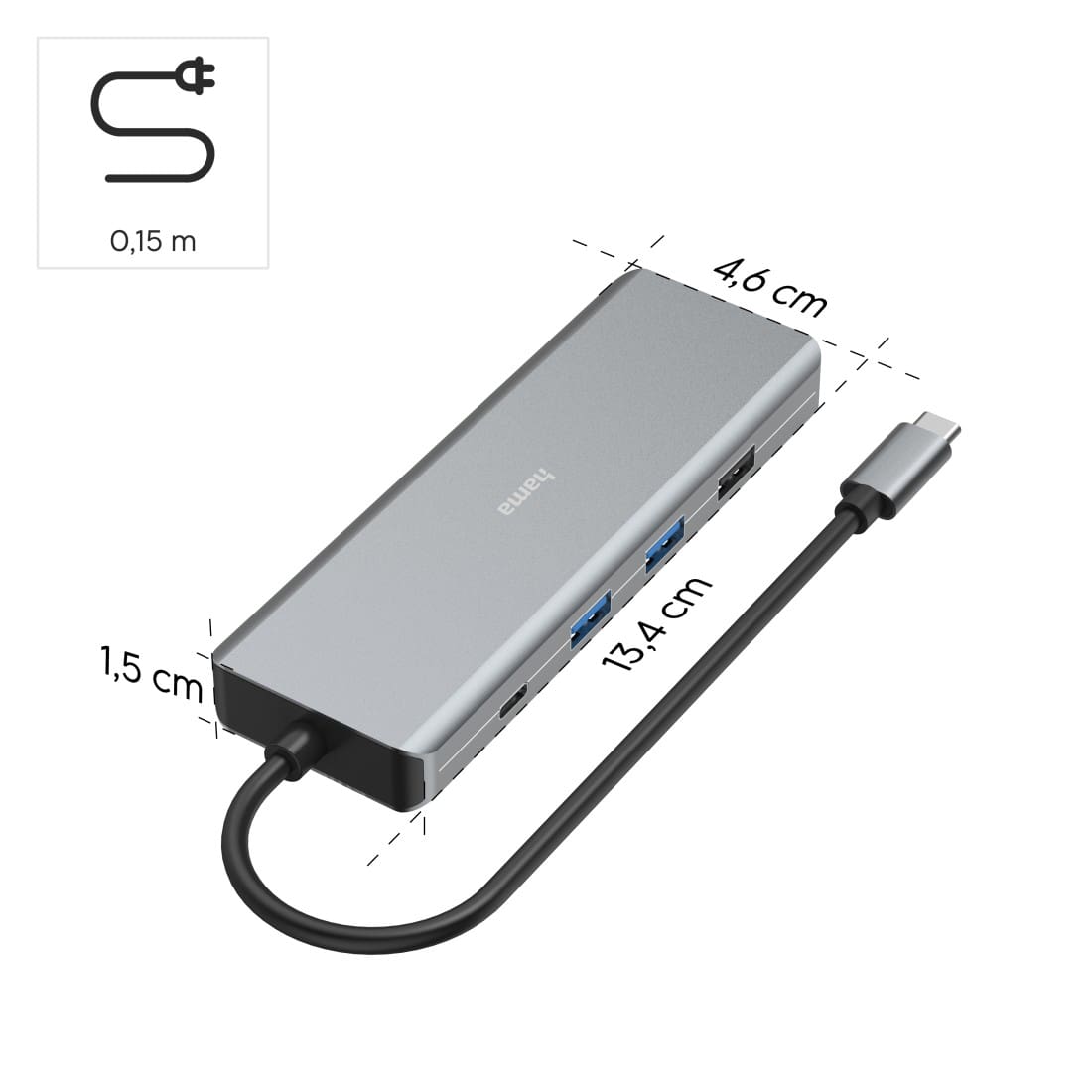 HAMA USB-C Hub Connect to Media