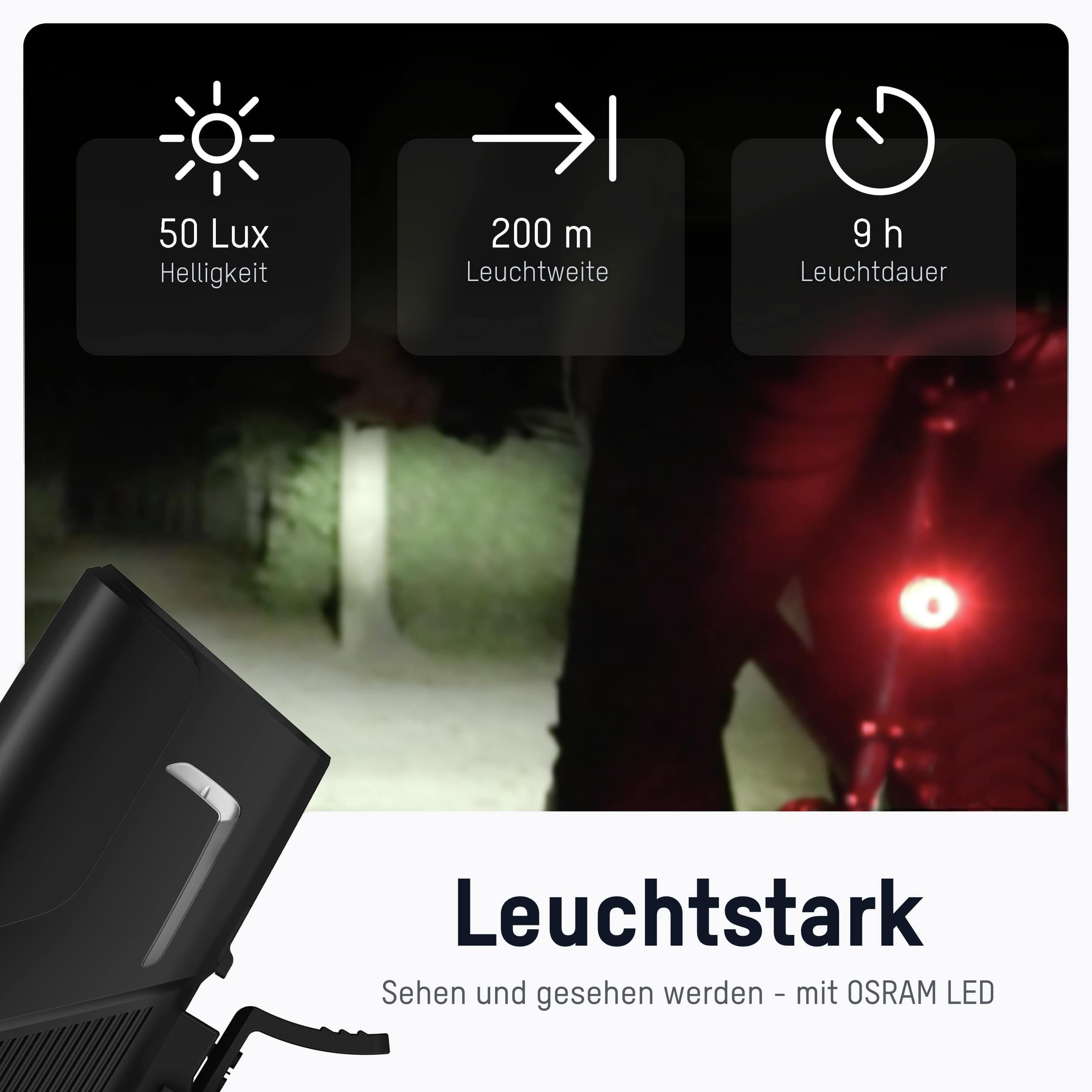 ANSMANN Fahrradlicht 1600-0524, 5 W, 2600mAh, wiederaufladbar