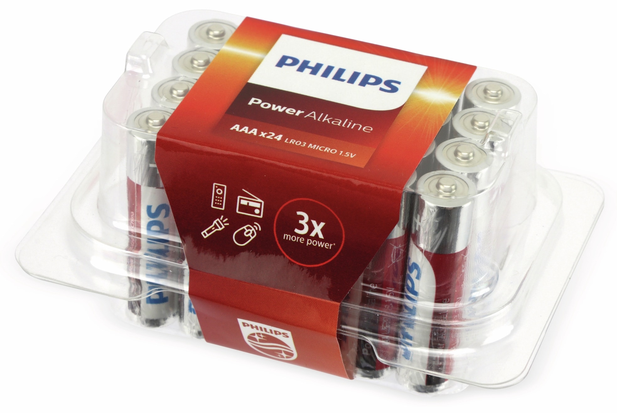 Philips Micro-Batterie-Set Power Alkaline, 24 Stück