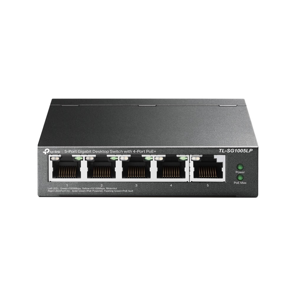 TP-LINK Switch 5x GE TL-SG1005LP, davon 4xPOE+