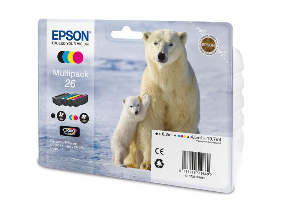 Epson Tinten-Set T26164010, schwarz + farbig