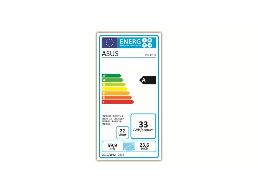 ASUS LED-TFT-Bildschirm 59,94 cm (23,6"), VS247HR, EEK: A, HDMI, DVI, VGA