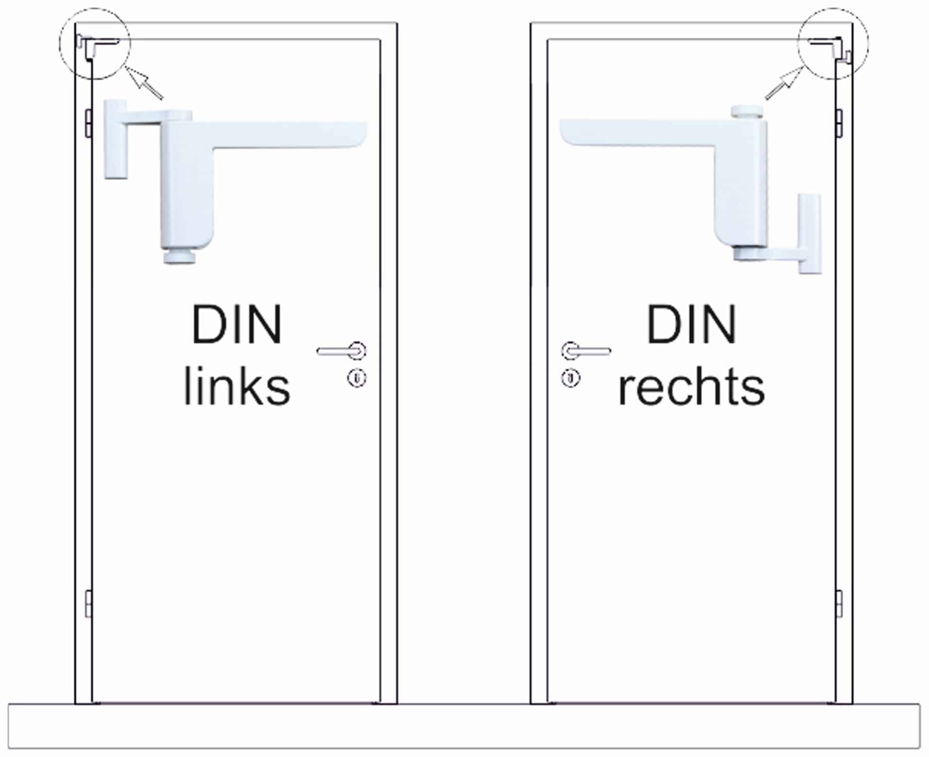 Mini-Türschließer, Clip Close, weiß