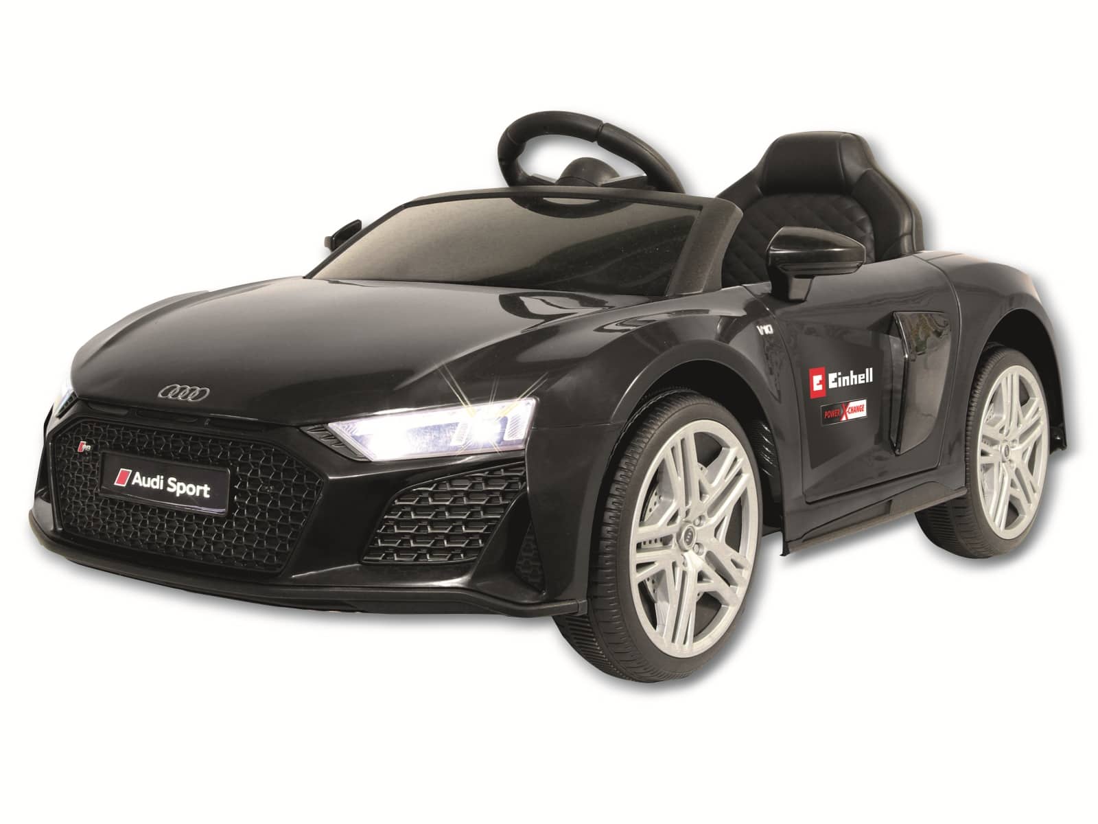 JAMARA Kinder-Elektrofahrzeug Ride-onAudi R8 Spyder schwarz, 18V Einhell Akku