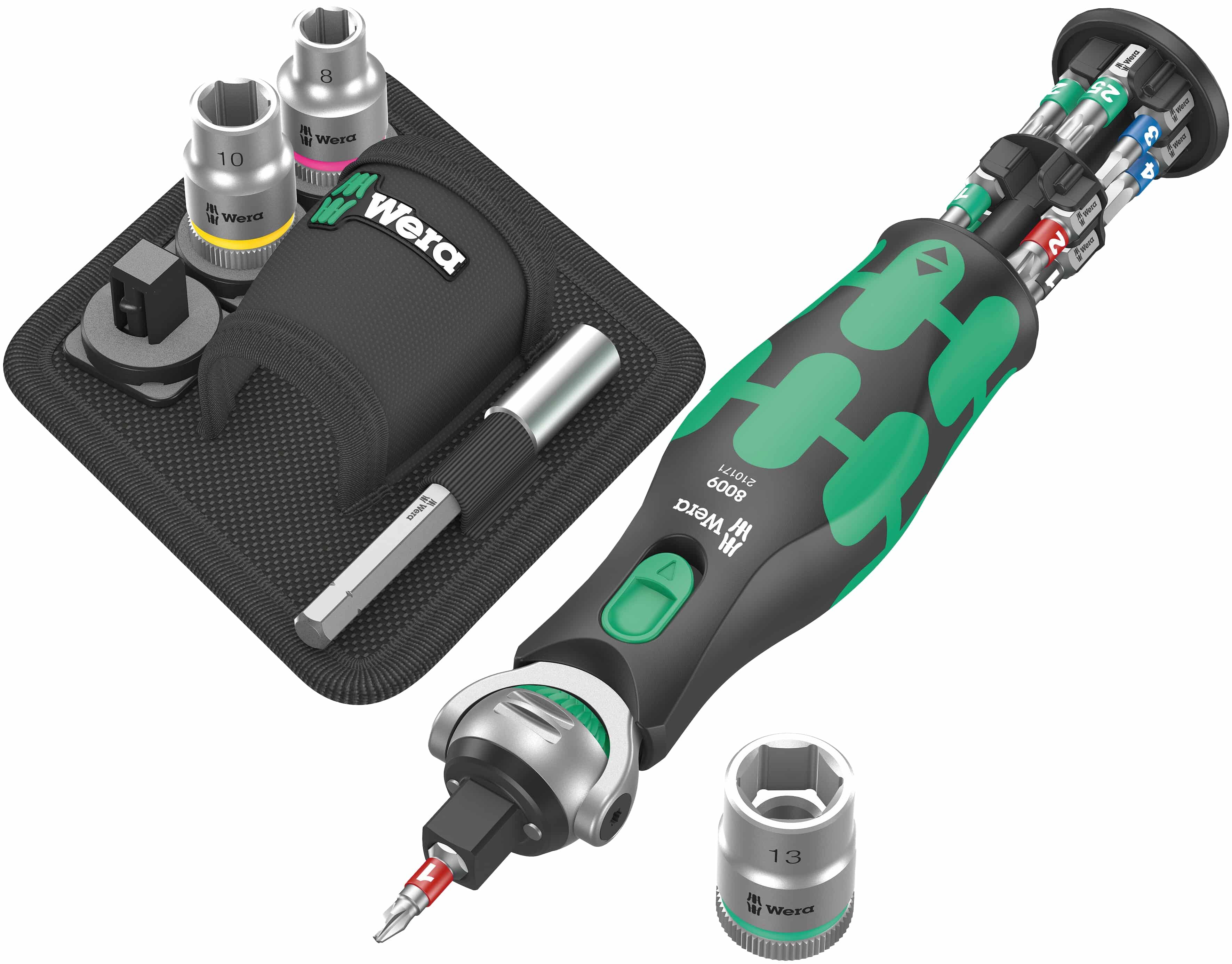 WERA Bit-Schraubendreher-Set, 05004281001, 8009 Zyklop Pocket Set 2, 18‑teilig