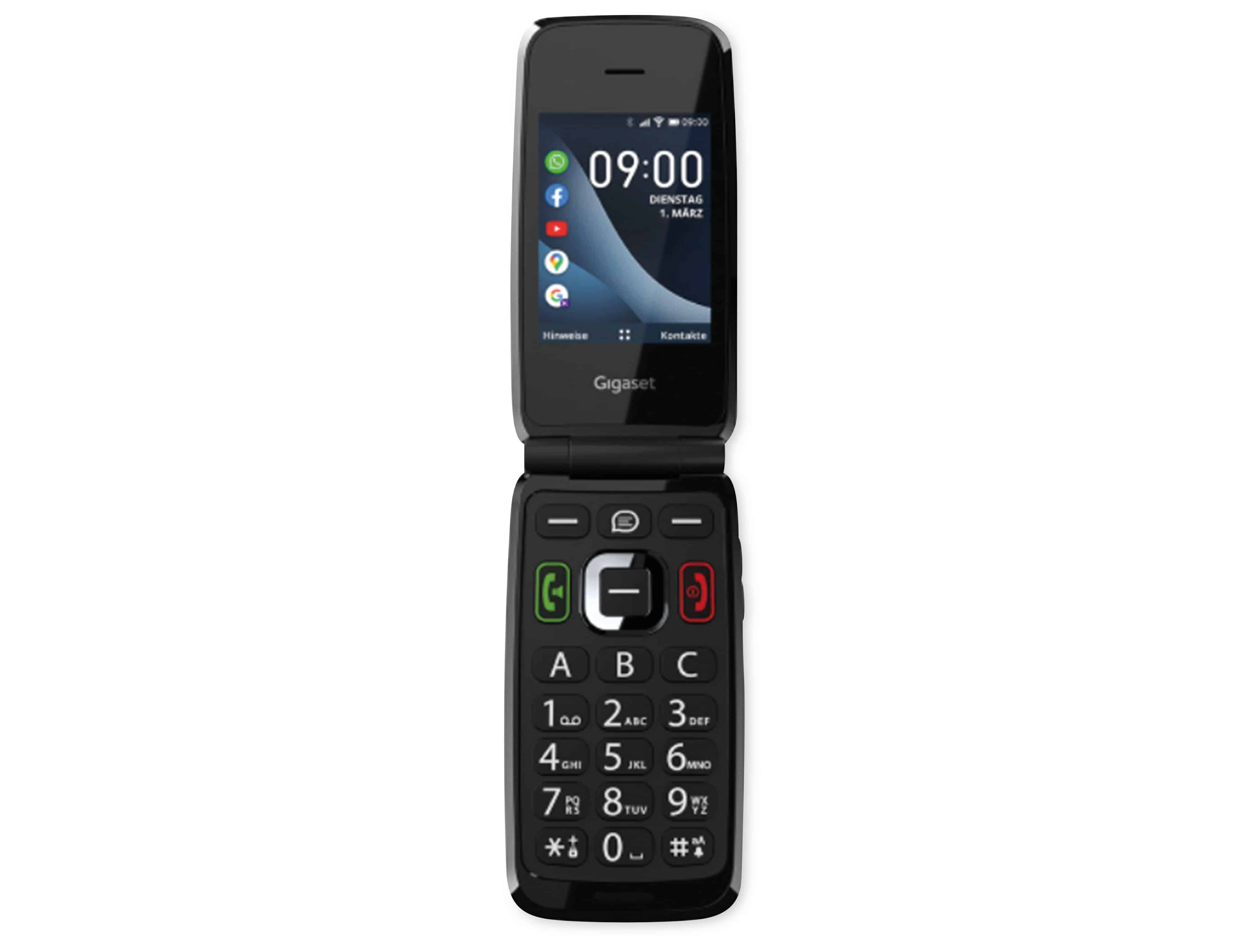 GIGASET Handy GL7, Klapphandy, titan-silber