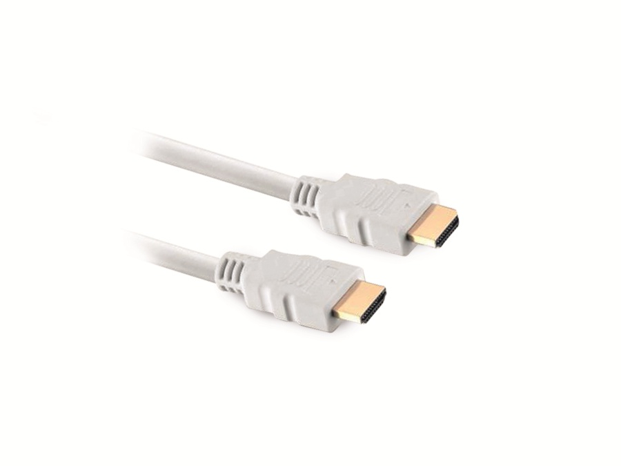 S-IMPULS HDMI-Kabel, HIGH SPEED WITH ETHERNET, 5 m, weiß