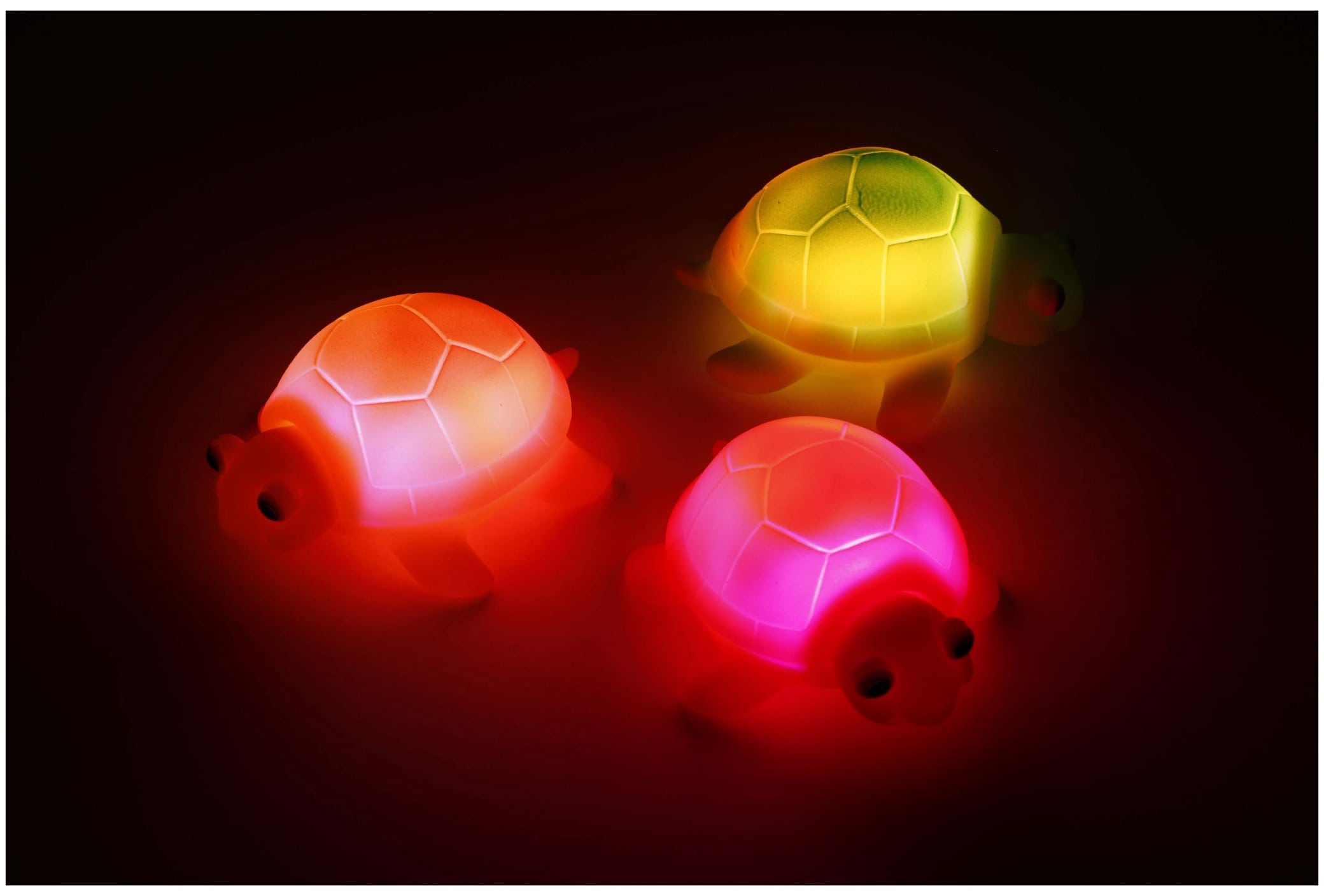 LED Schildkröten 3er Set, farbig, Badewannenspaß