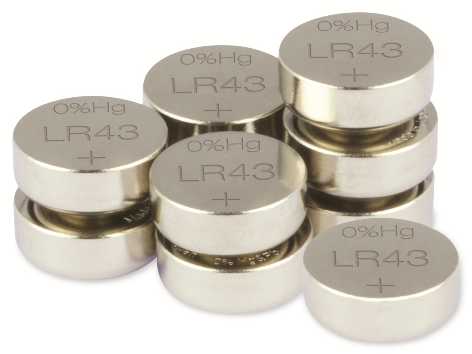 GP Alkaline-Knopfzelle LR43 V12GA, 1,5V, 10 Stück