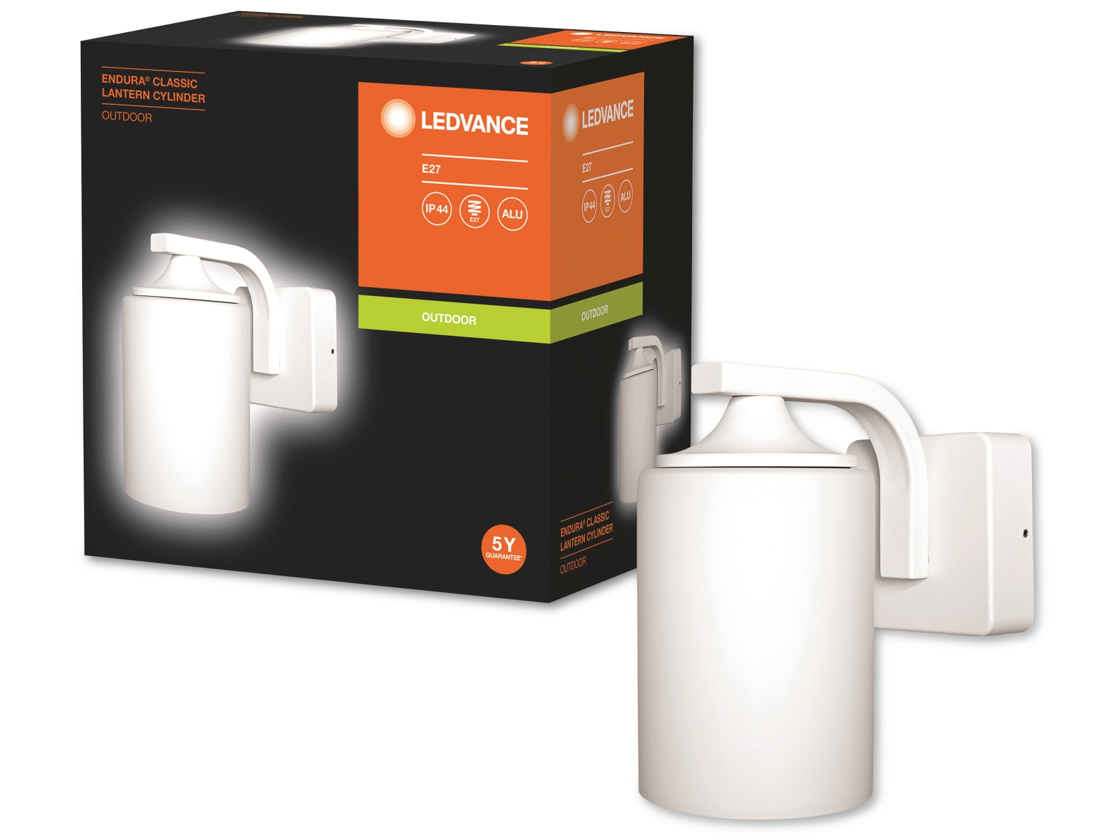 LEDVANCE LED-Außenwandleuchte Endura Classic Lantern Cylinder, weiß