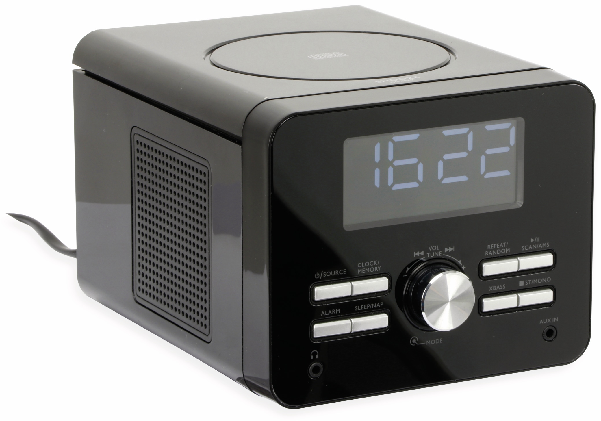 Uhrenradio CDR 264 mit CD-Player, schwarz, B-Ware