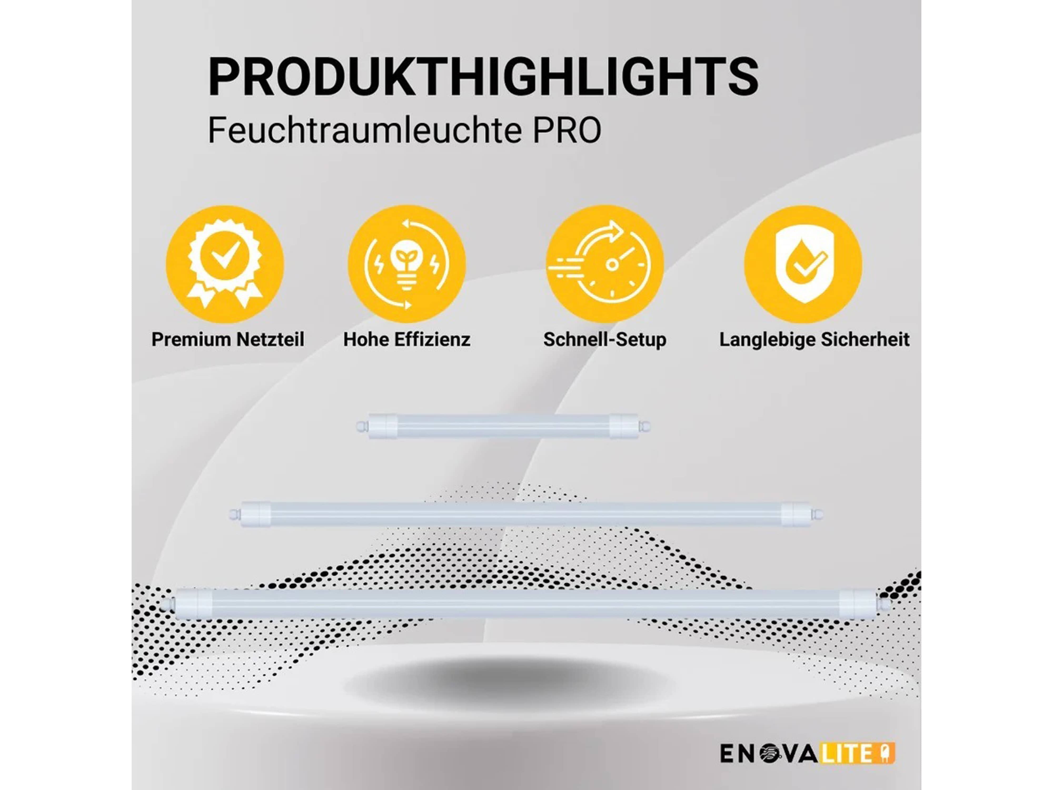 ENOVALITE LED-Feuchtraumleuchte PRO, EEK: E, 50W, 6000lm, 4000K, 1500mm