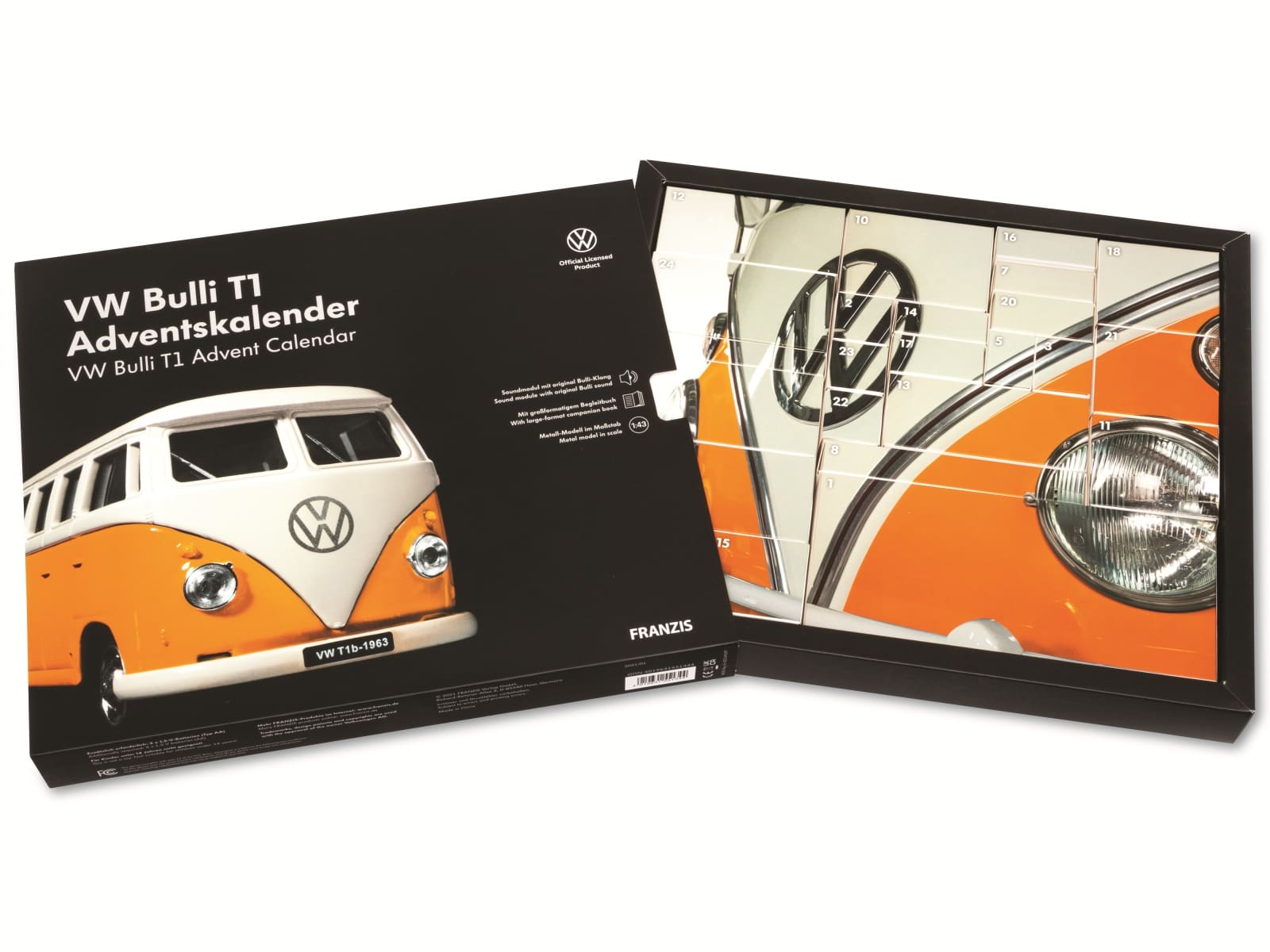 FRANZIS Adventskalender, 55134, VW Bulli T1 Adventskalender