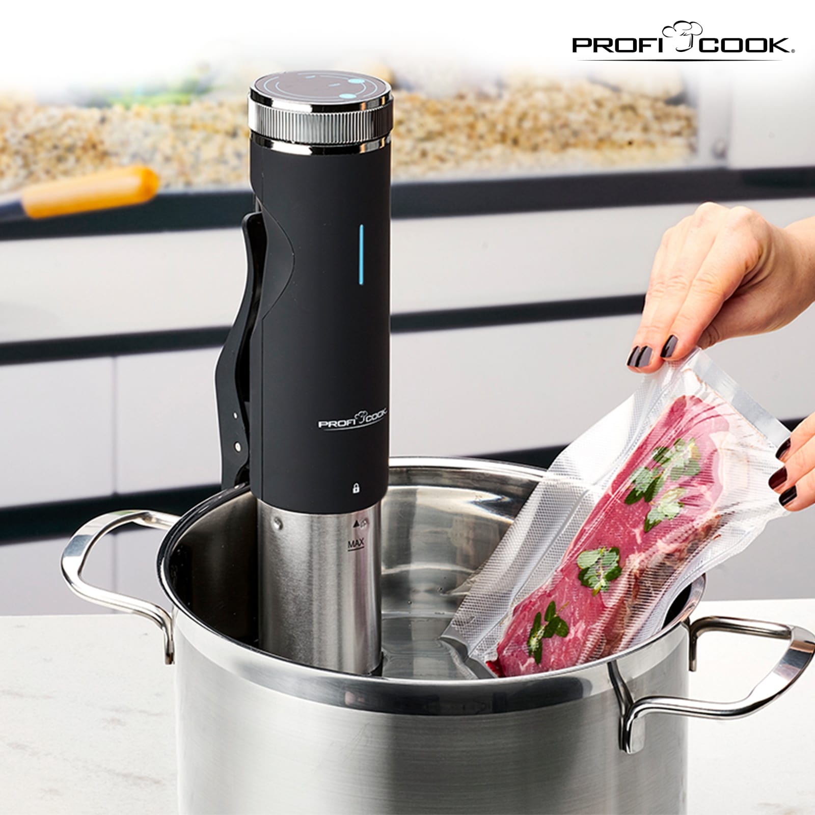 PROFI COOK Sous Vide Stick PC-SV 1126, inox, 800 W