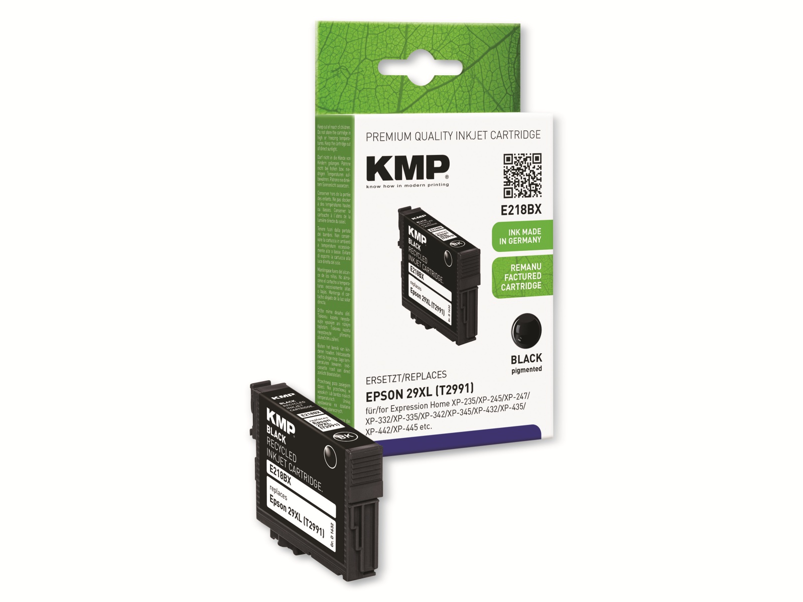 KMP Tintenpatrone E218BX, kompatibel zu Epson 29XL (T2991)
