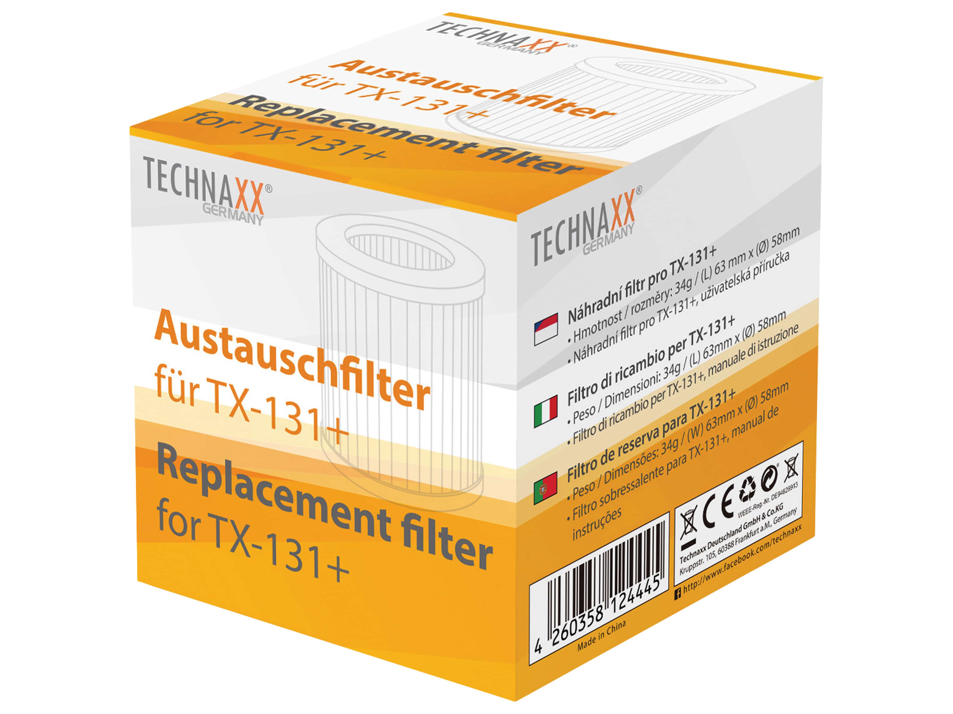 TECHNAXX Ersatzfilter für Luftreiniger TX-131+