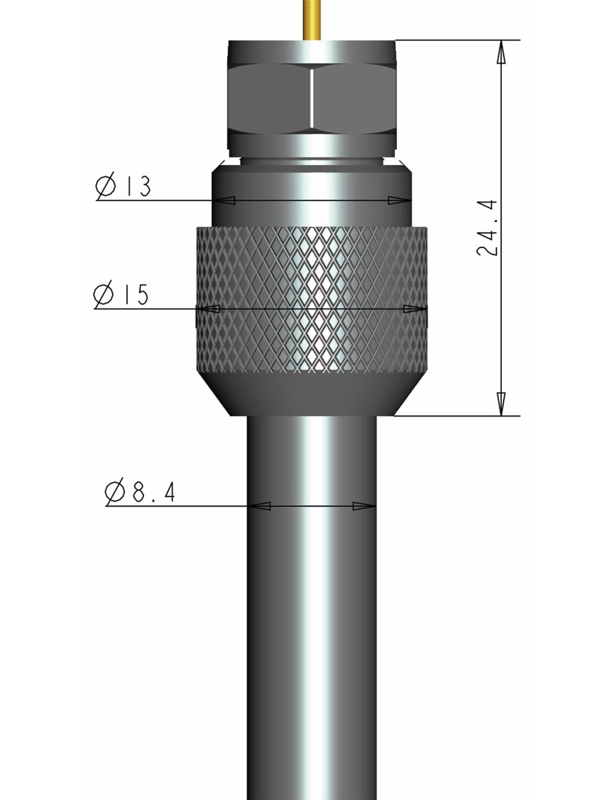 Purelink F-Stecker, 8,4 mm, verschraubbar, 5 Stück