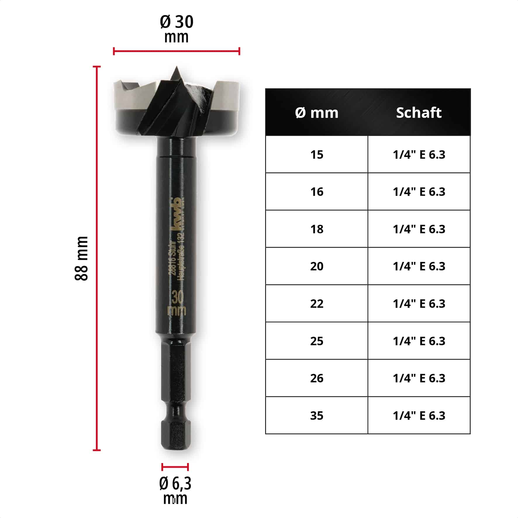 KWB Forstnerbohrer, 706430, 30 mm