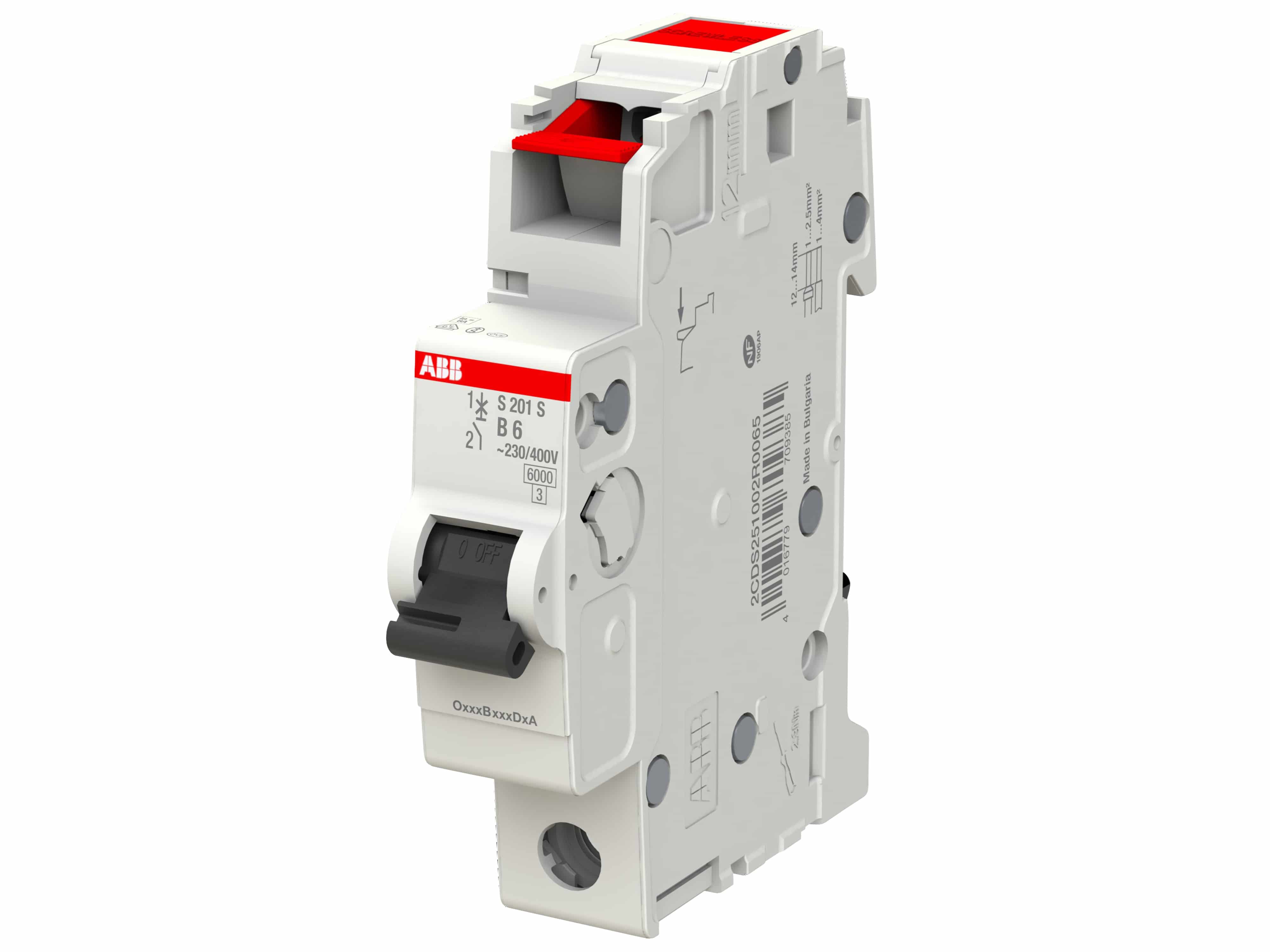 ABB LeitungsschutzschaltercS201S-B6, B-Char., 6 kA, 6 A, 1-polig