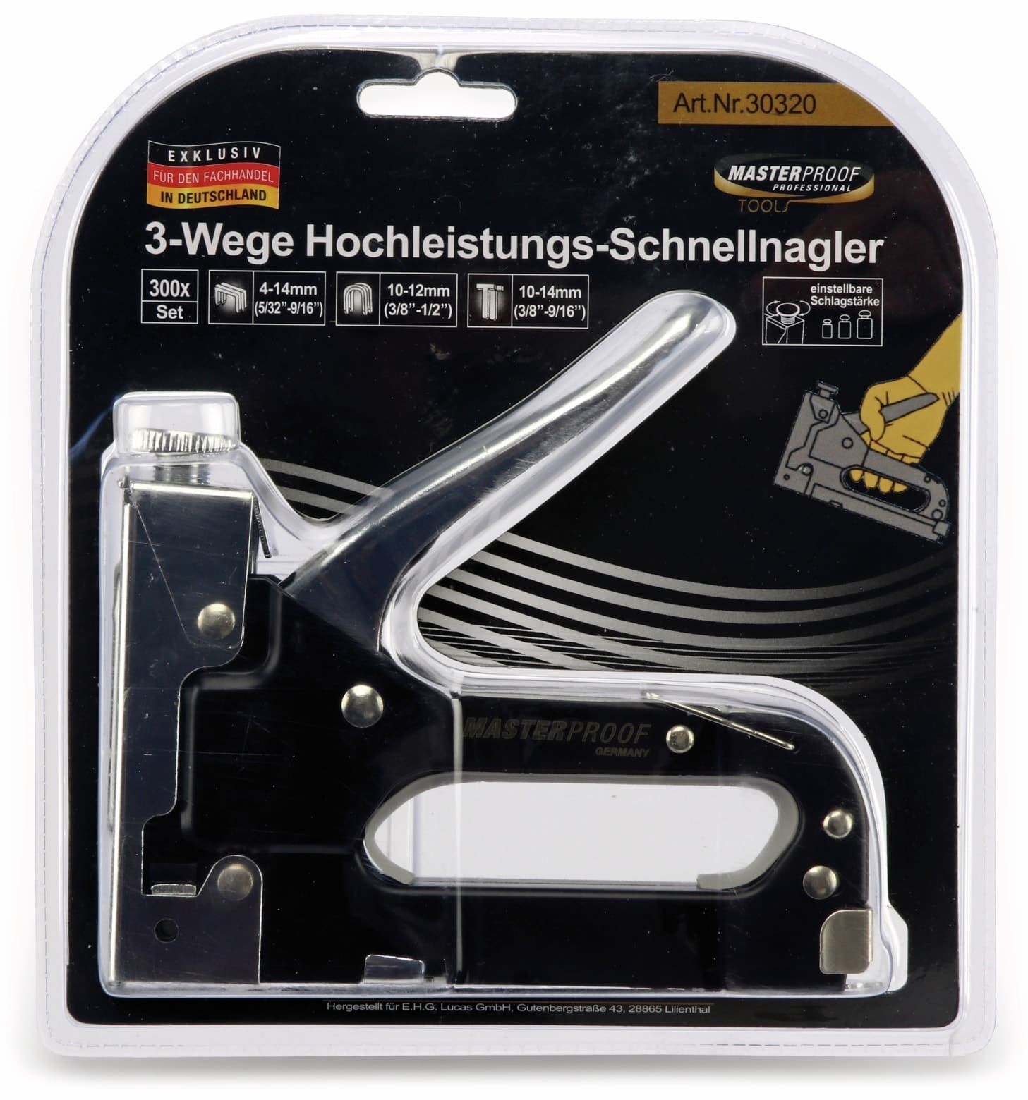 MASTERPROOF 3-Wege Hochleistungs Nagler