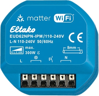 ELTAKO Universal-Dimmaktor EUD62NPN-IPM, 110-240V, Wi-Fi, 300W, Matter-ze