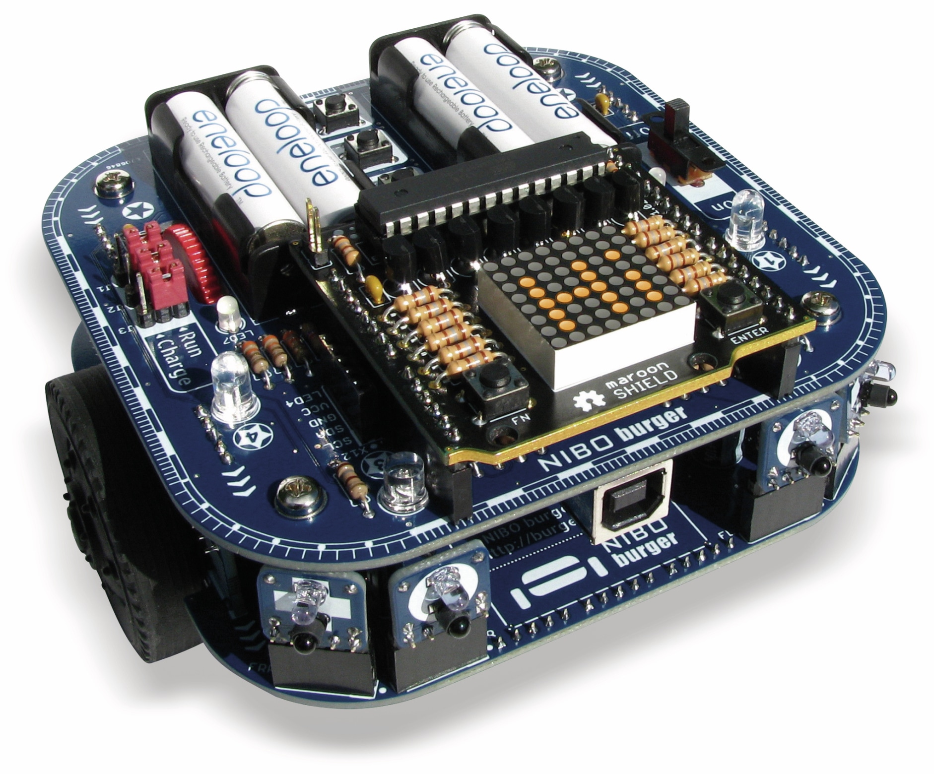 maroon SHIELD NICAI SYSTEMS, 8×8 LED-Matrix-Display 