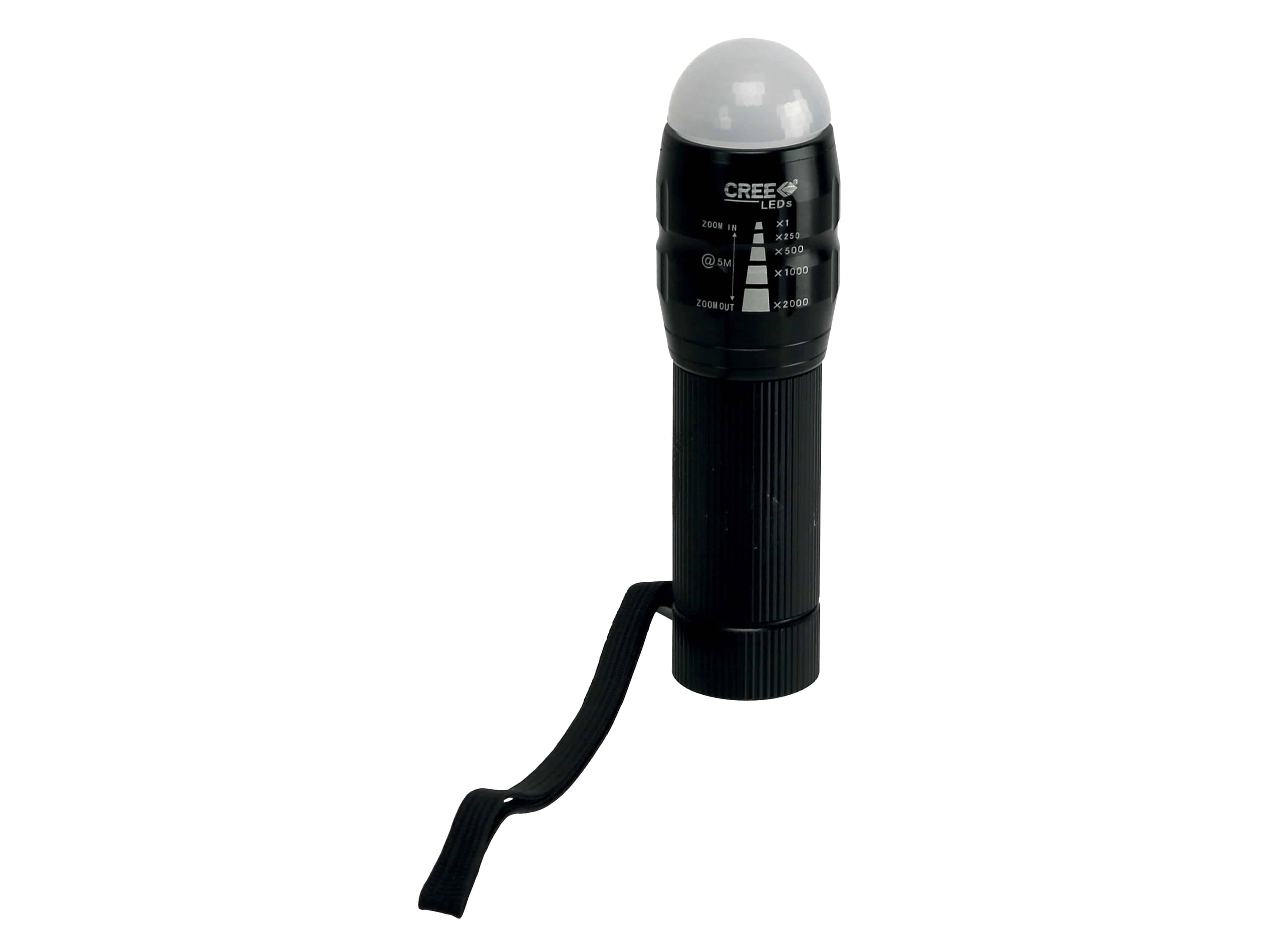 LED-Taschenlampe, Alu, schwarz, 5 W CREE-LED