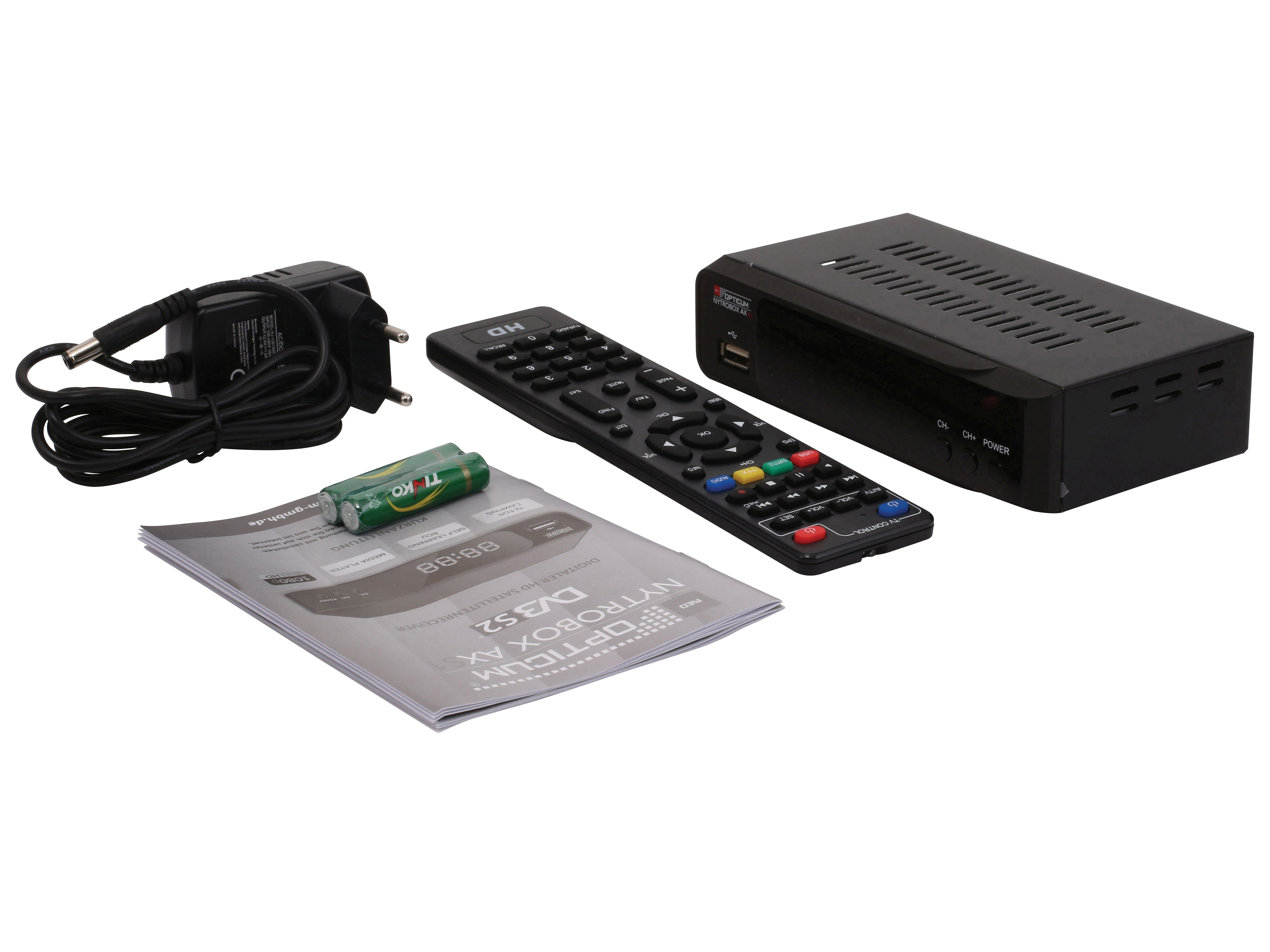 RED OPTICUM DVB-S HDTV Receiver NYTROBOX AXS1, mit PVR 