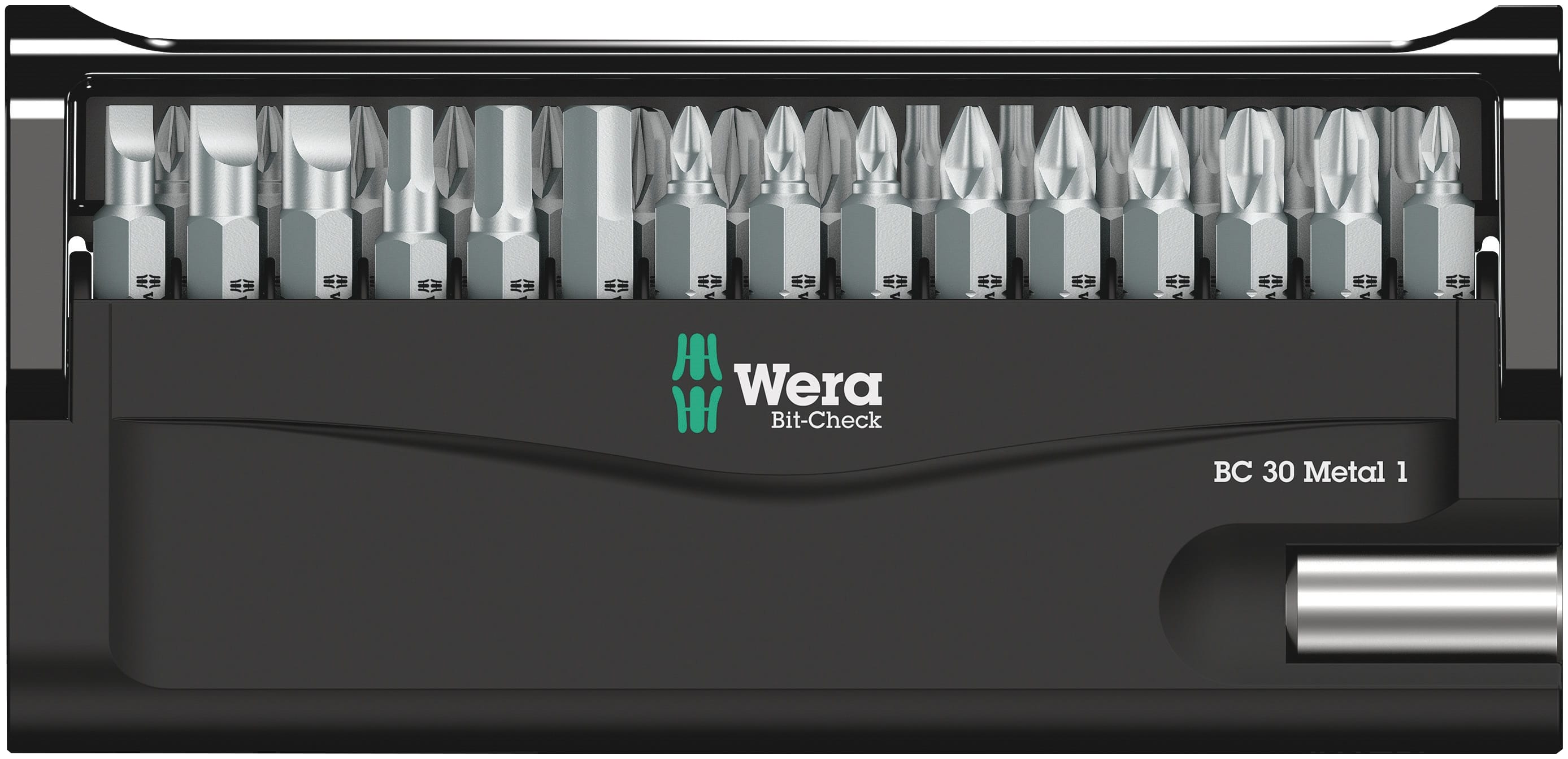 WERA Bit-Set, 05057434001, Bit-Check 30 Metal 1, 30‑teilig