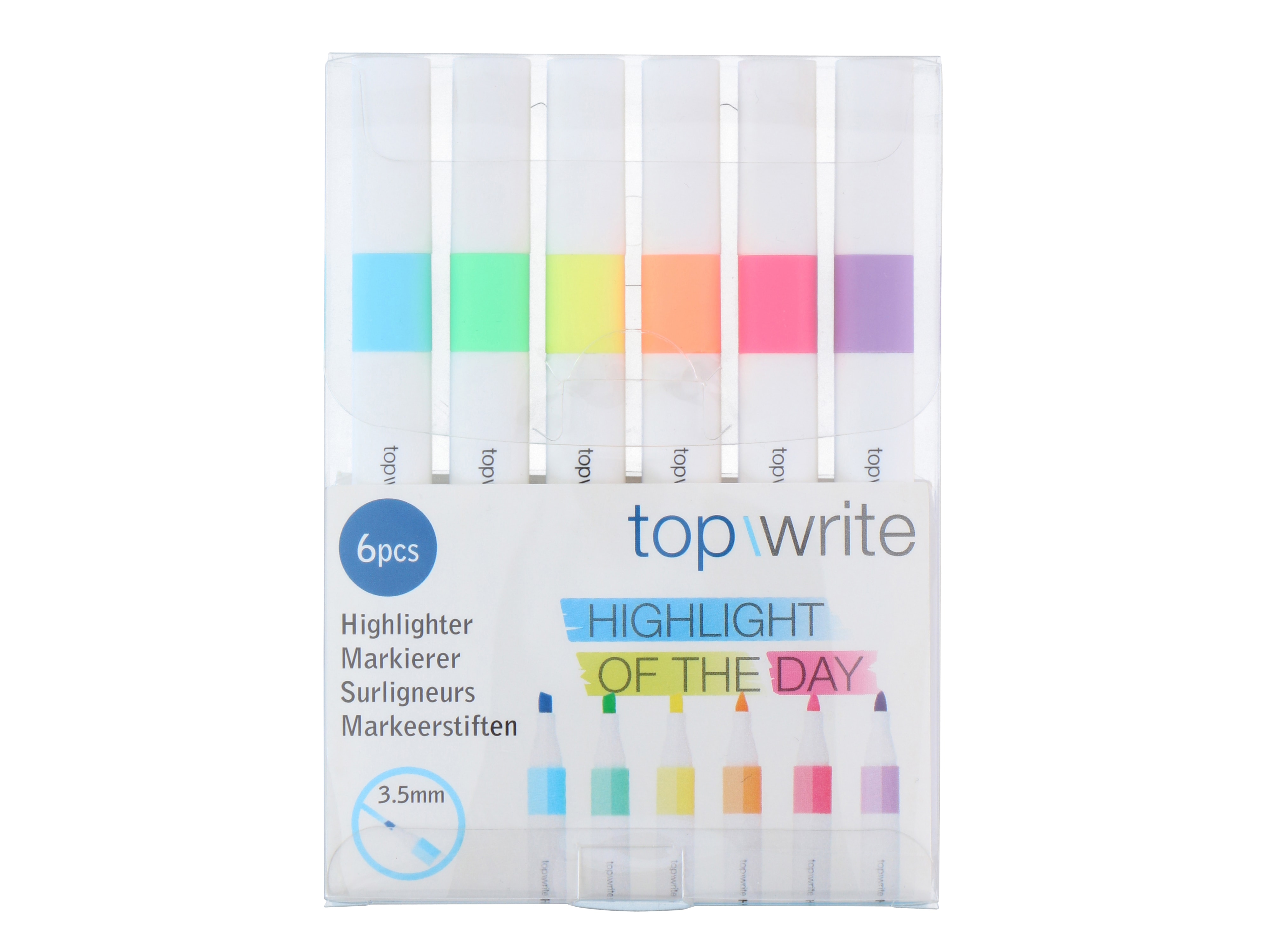 TOPWRITE Textmarker, 6-teilig